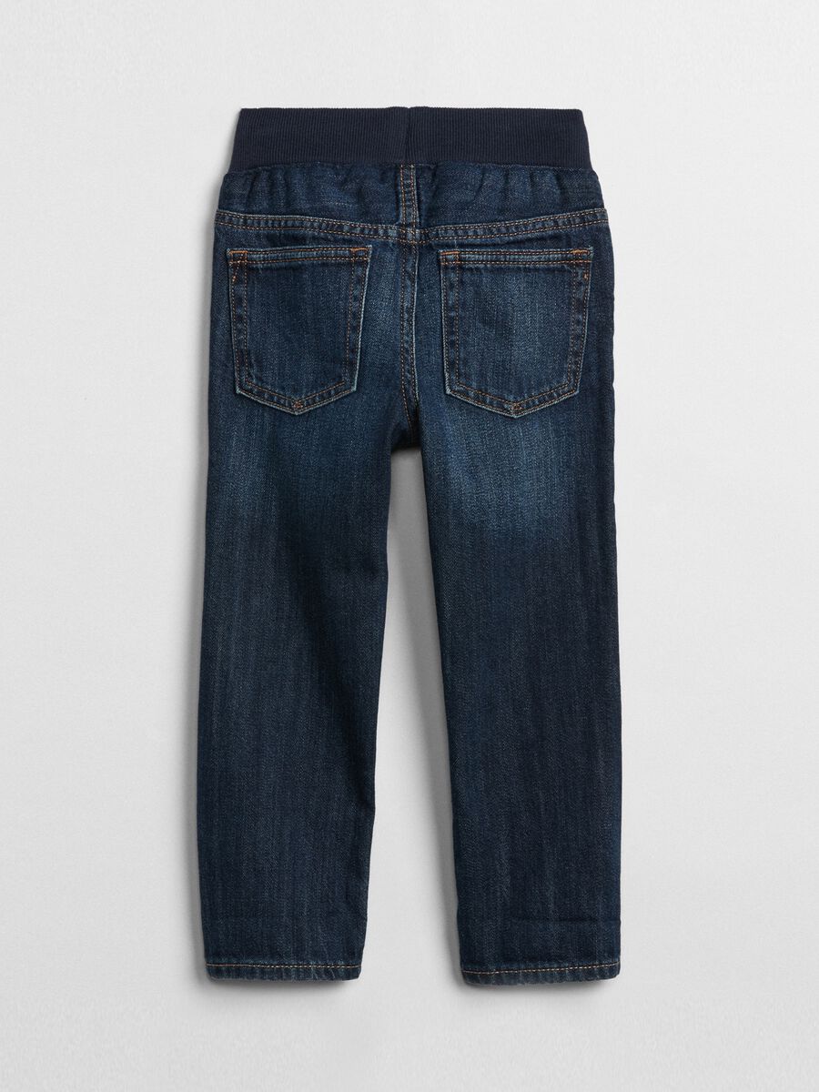 Slim fit jeans with drawstring Newborn Boy_1