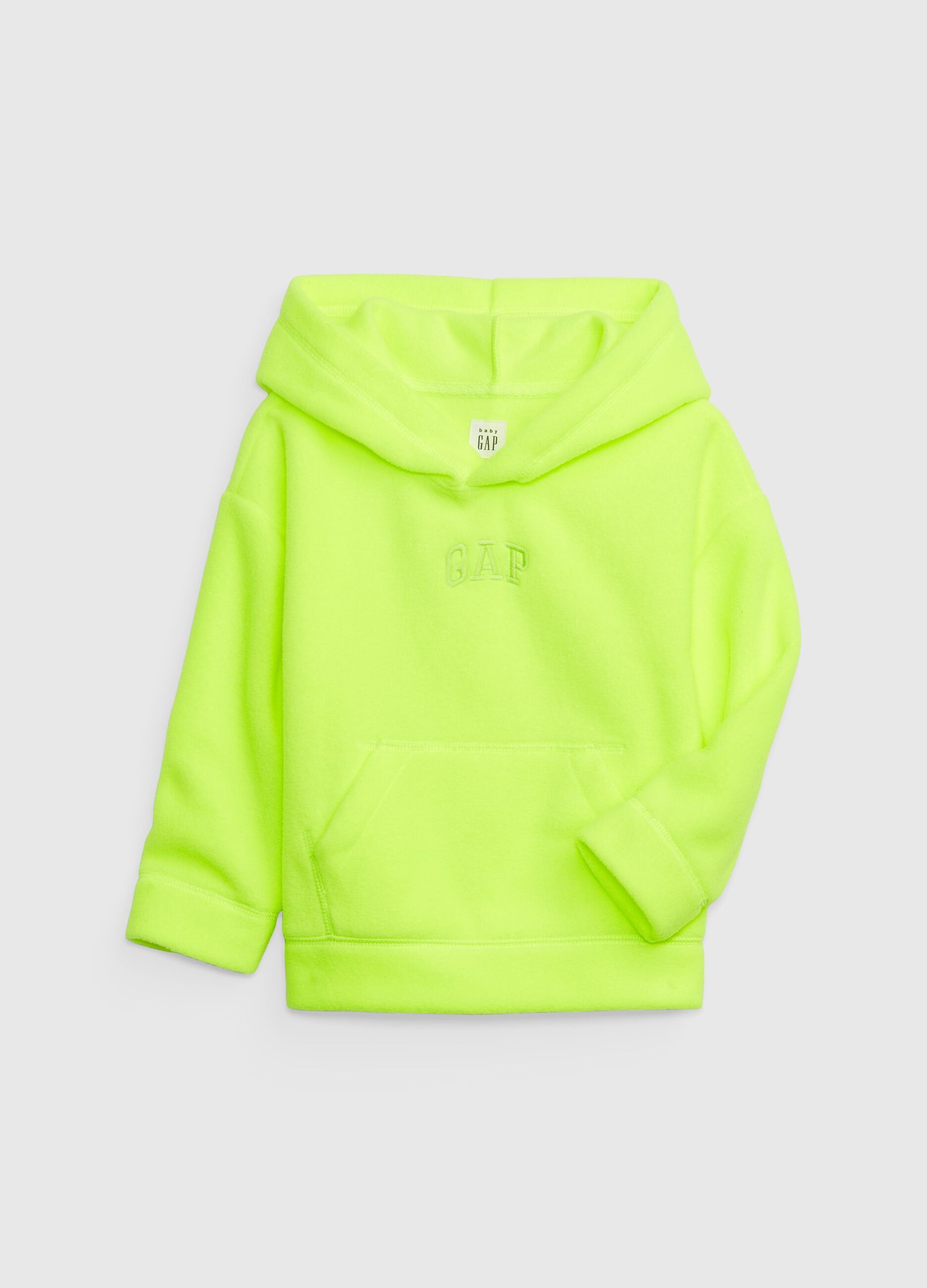 Fleece hoodie with embroidered logo