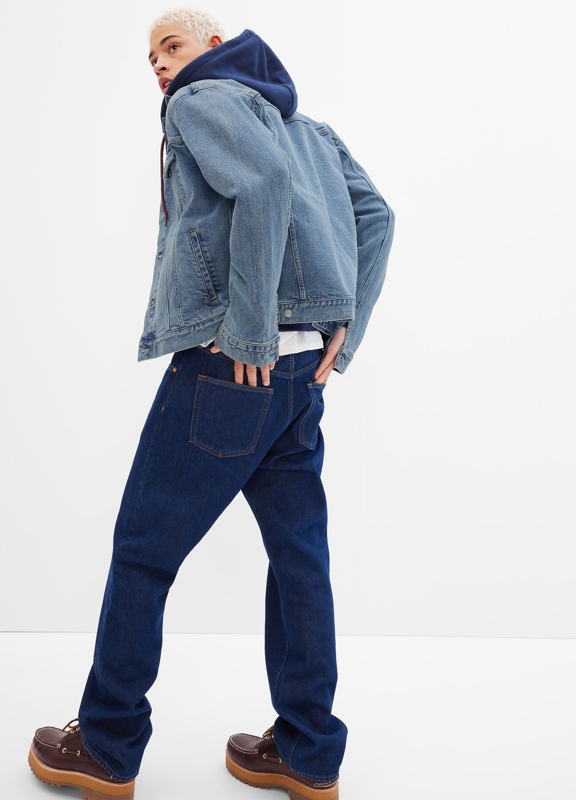 Acid wash denim jacket