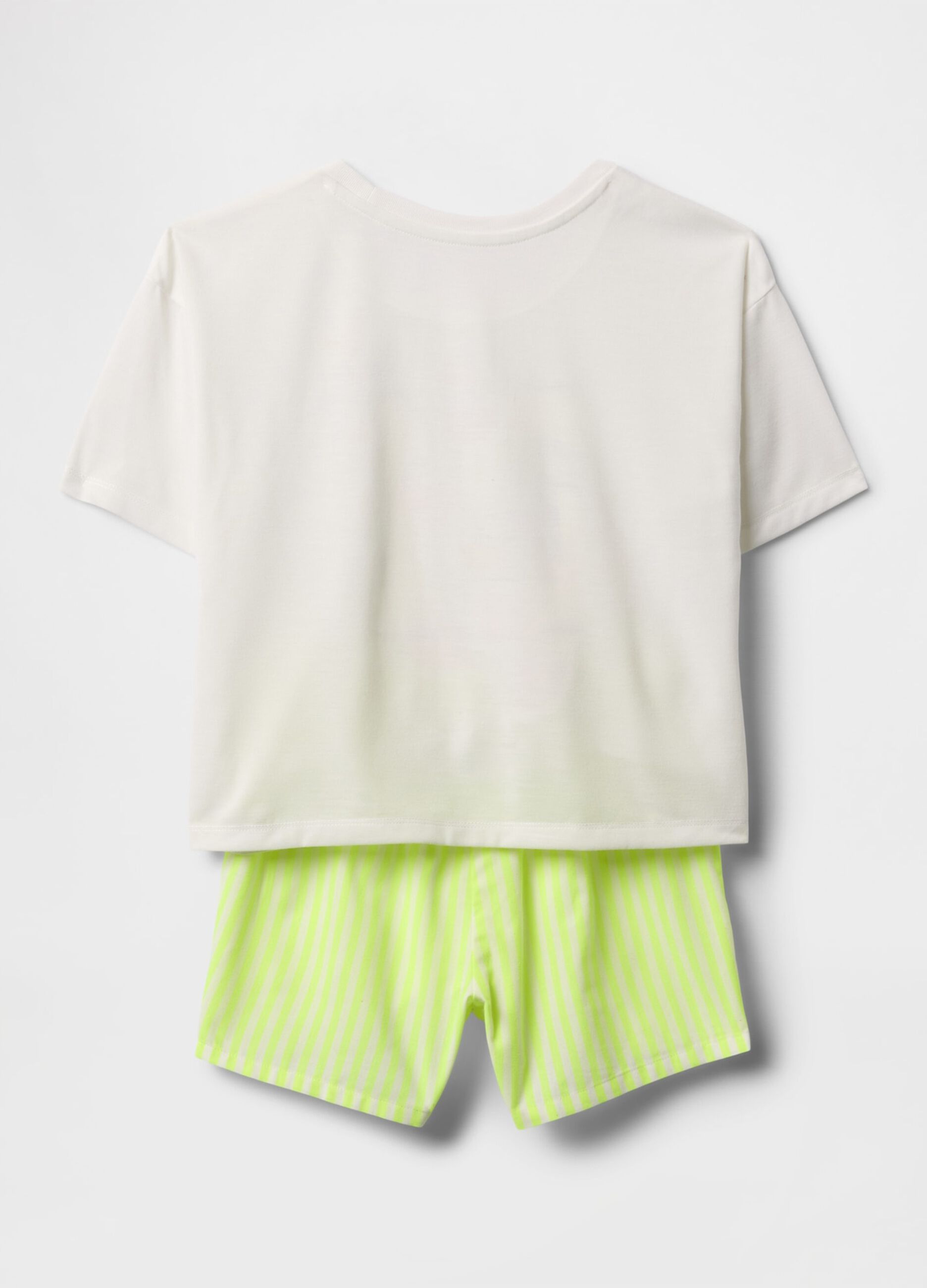 Pigiama corto bianco con stampa numeri e farfalle GAP Kids_1