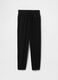 Pantaloni jogger in misto cotone nero da bambino regular fit_4