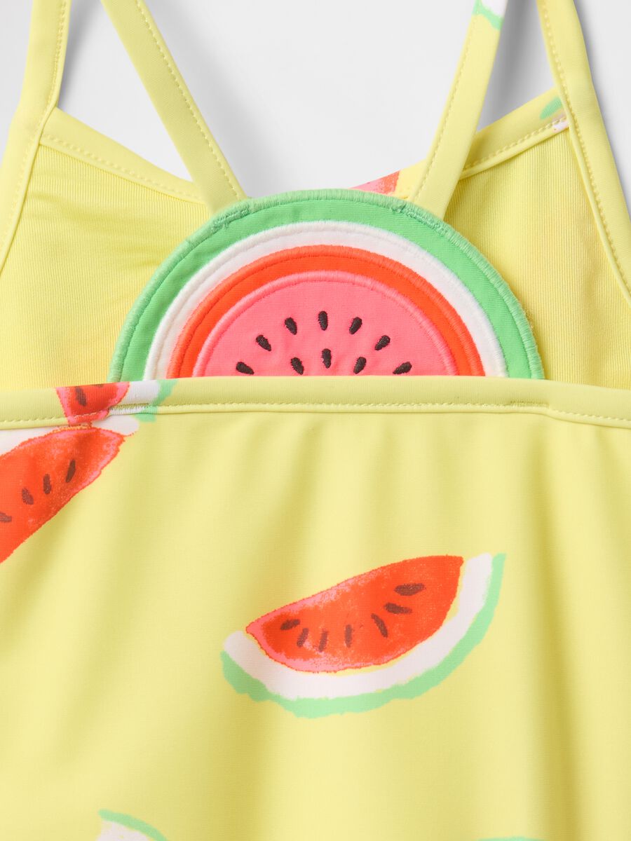 Yellow one-piece swimsuit with watermelon print GAP Kids Baby Girl_2