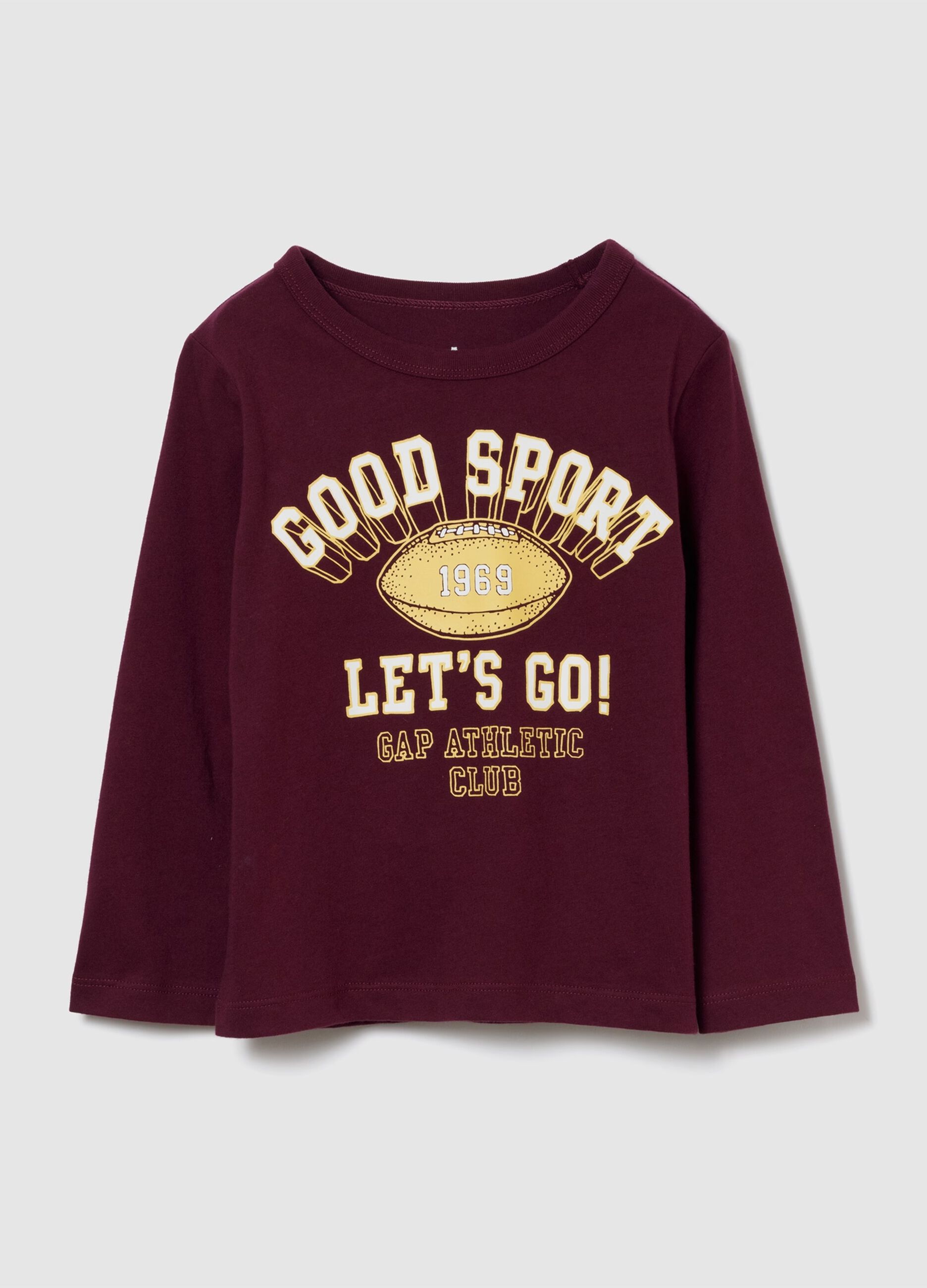 Maglietta a maniche lunghe viola in cotone