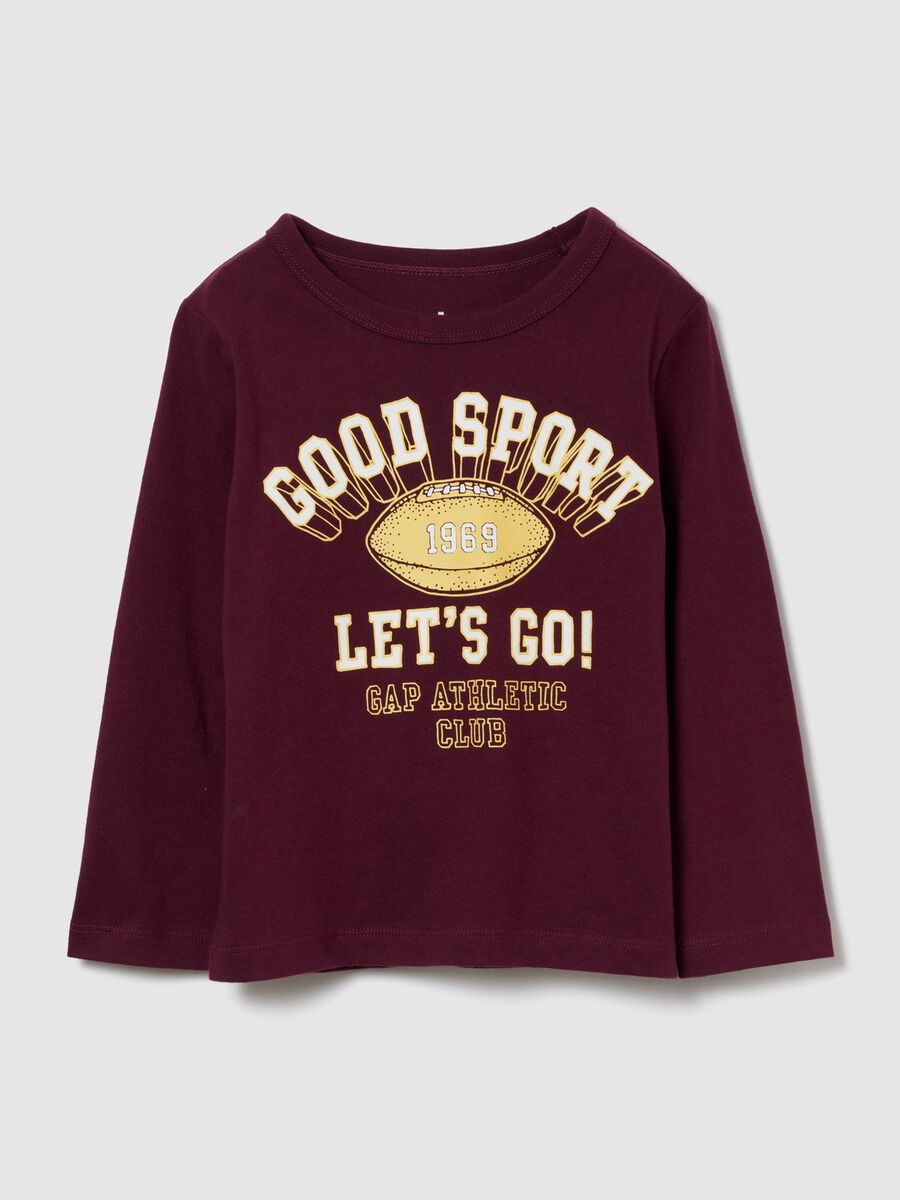 Purple Long-Sleeve Cotton T-Shirt Baby Boy_0