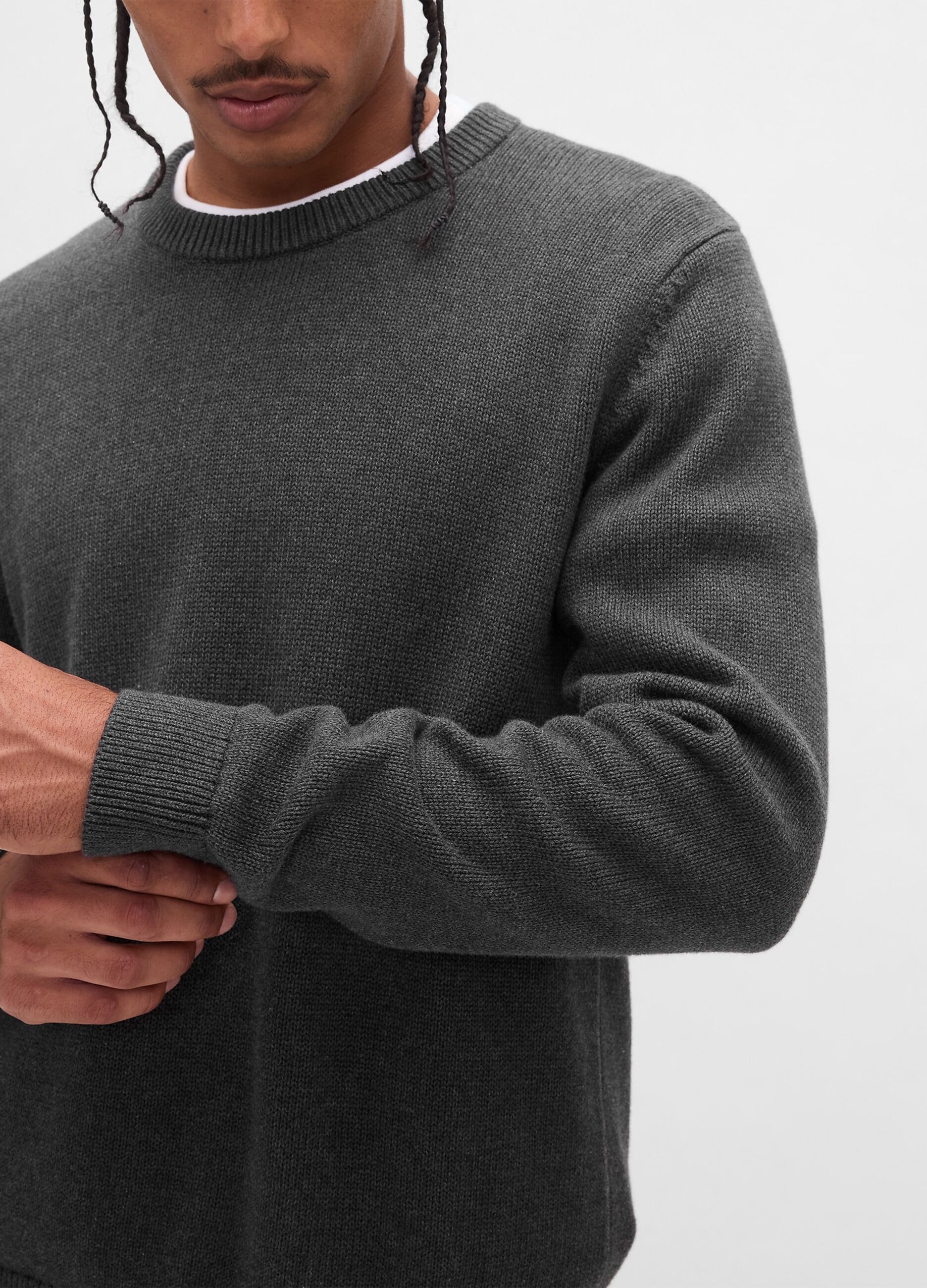 Maglione grigio in cotone_3