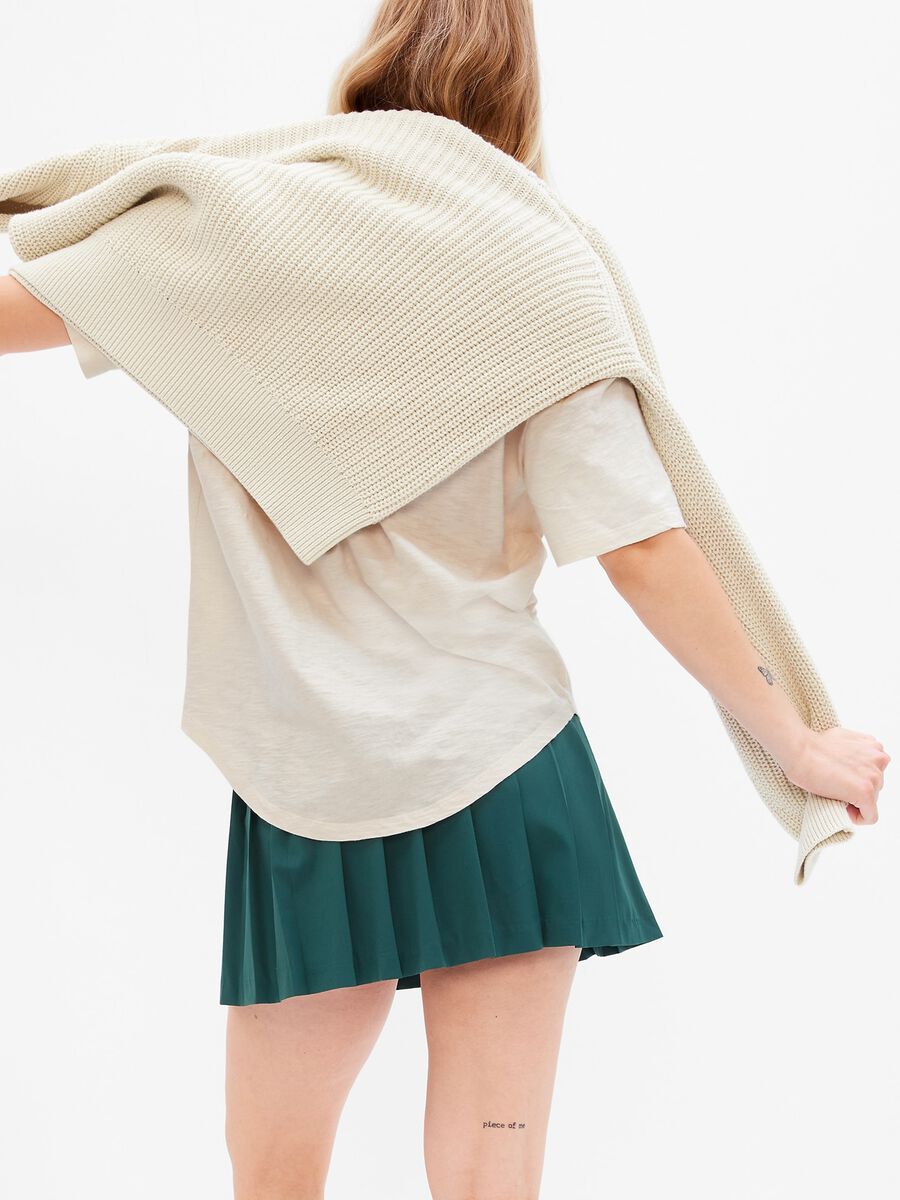 Oversized T-shirt with logo print Woman_1