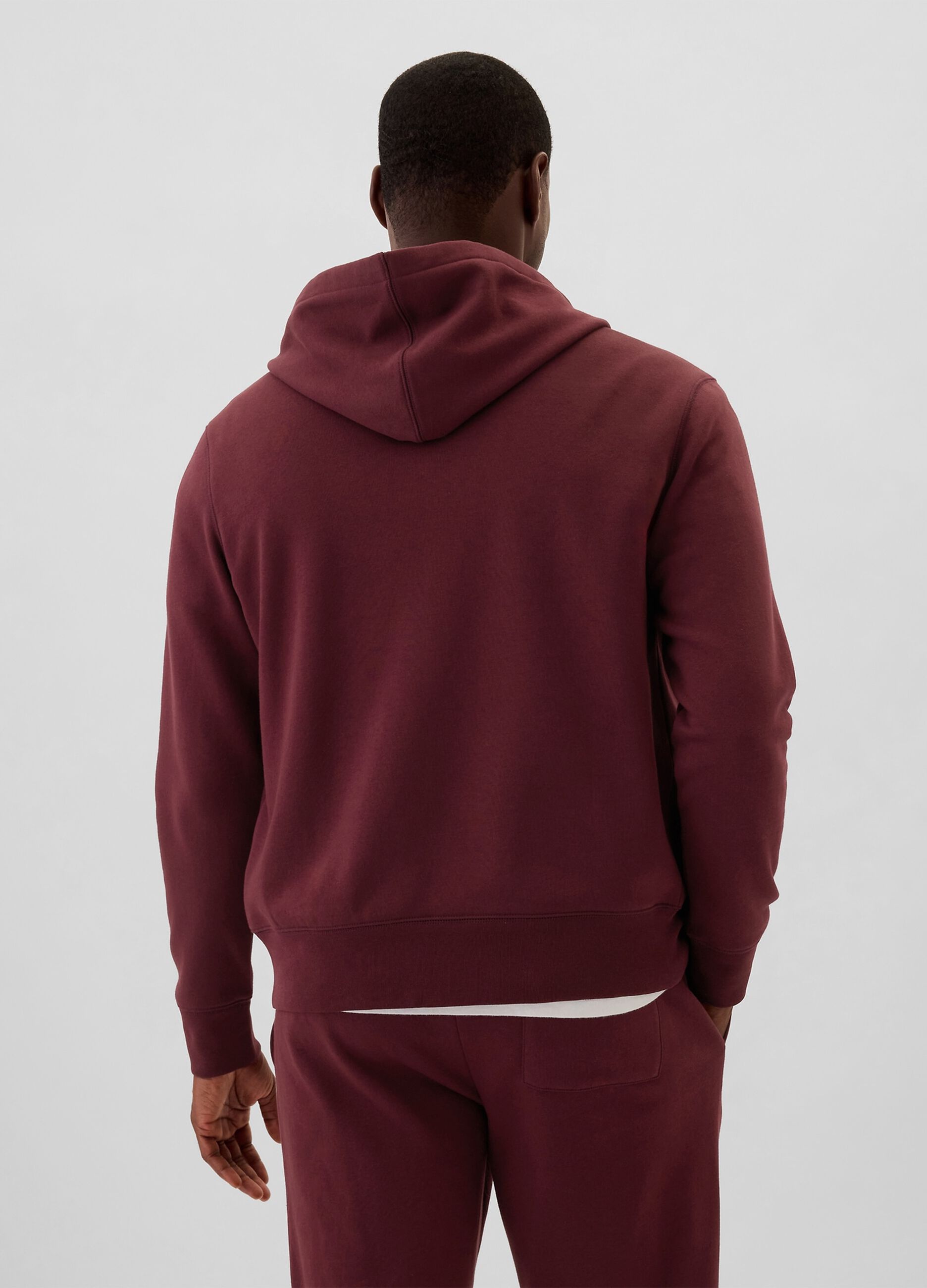 Full-zip sweatshirt with hood and logo embroidery_2