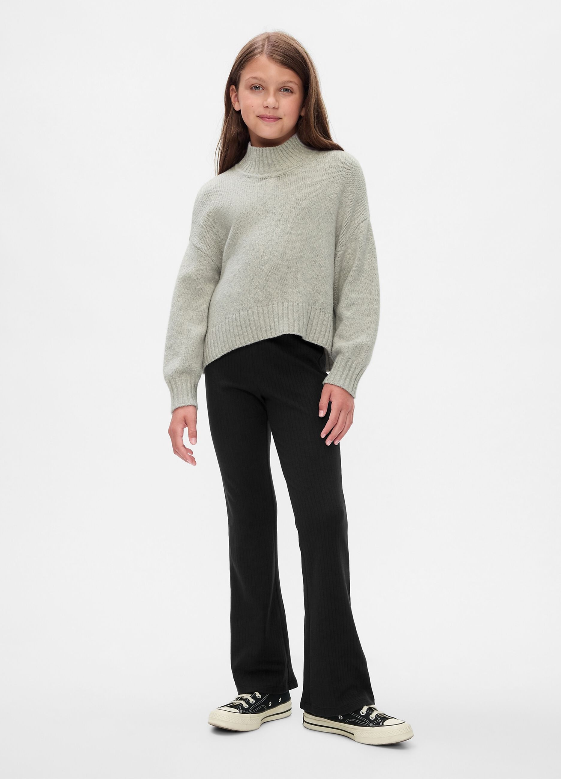 Leggings flare fit a coste piatte