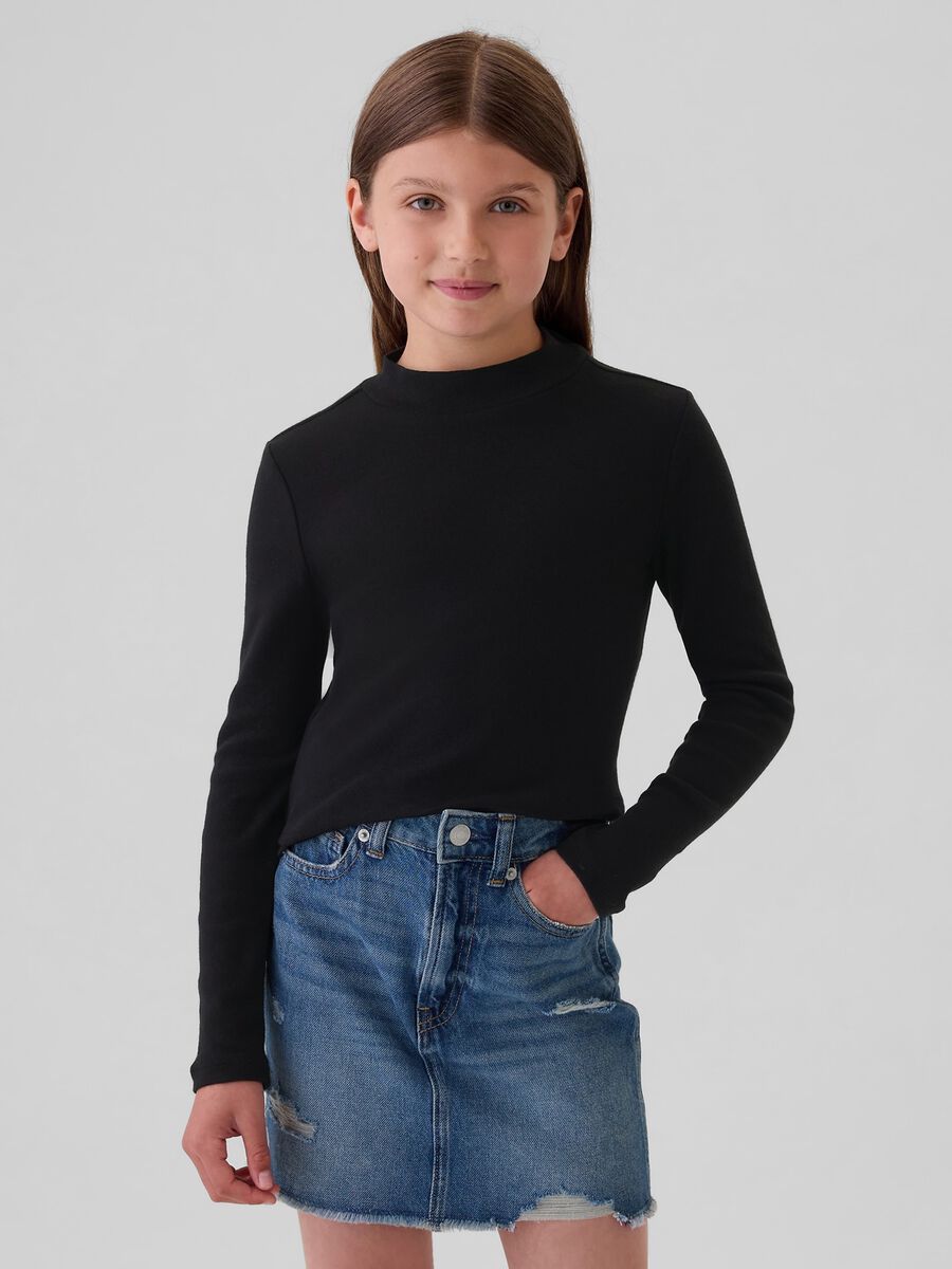 T-shirt a maniche lunghe mock neck  Bambina_0