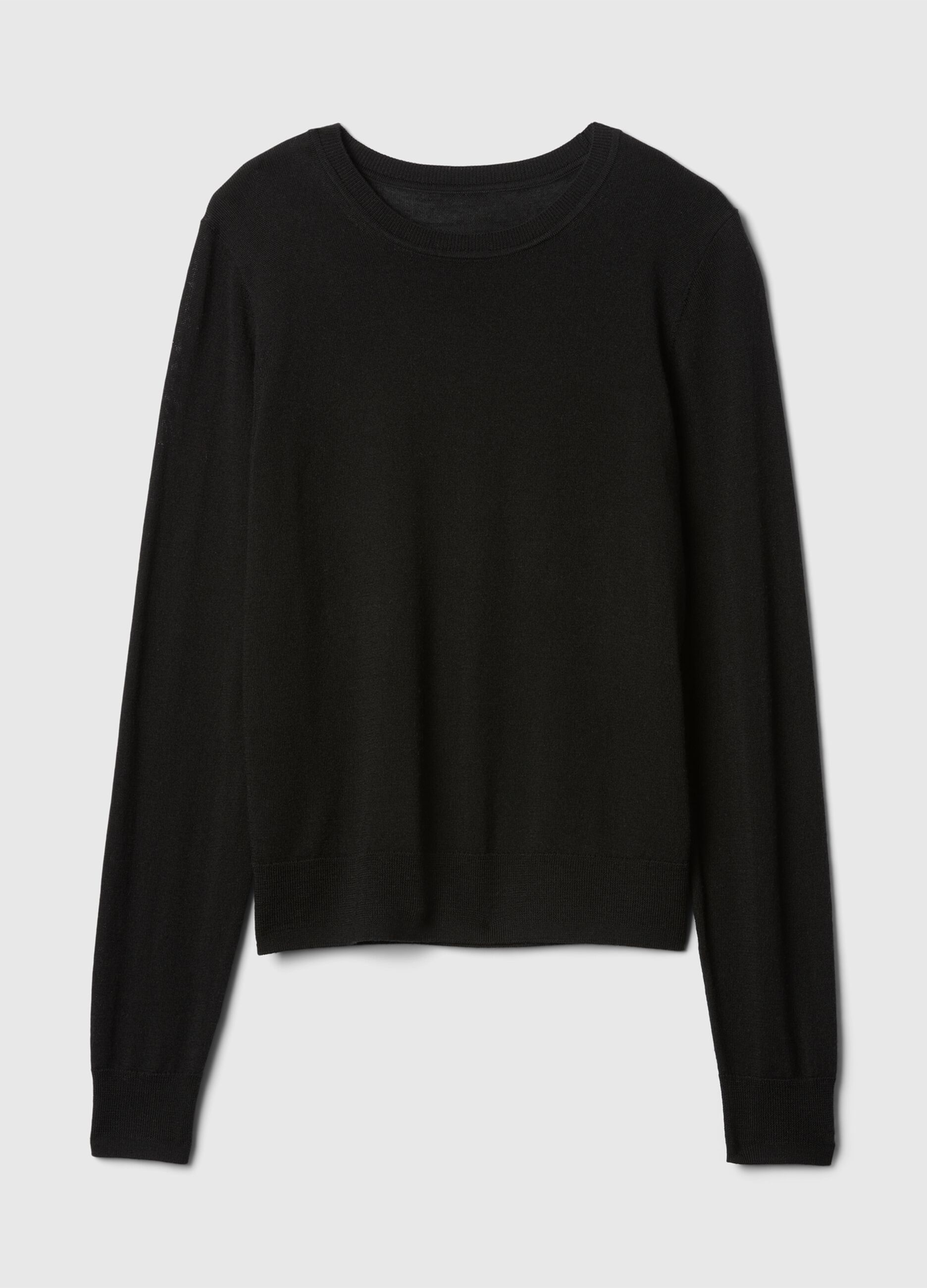 Merino wool pullover with round neck_3