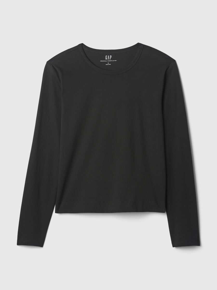 T-shirt a maniche lunghe in cotone Donna_4