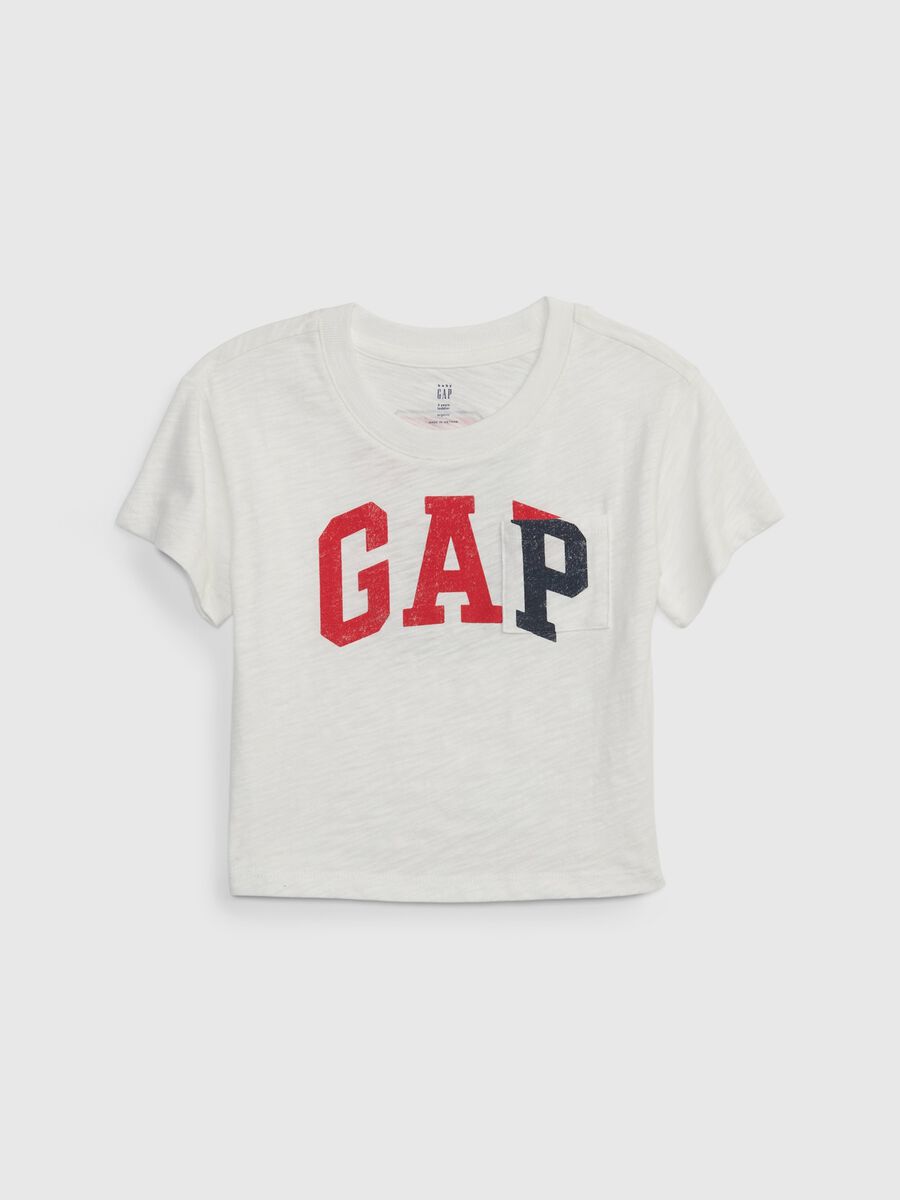 T-shirt con logo effetto vintage Bimba_0