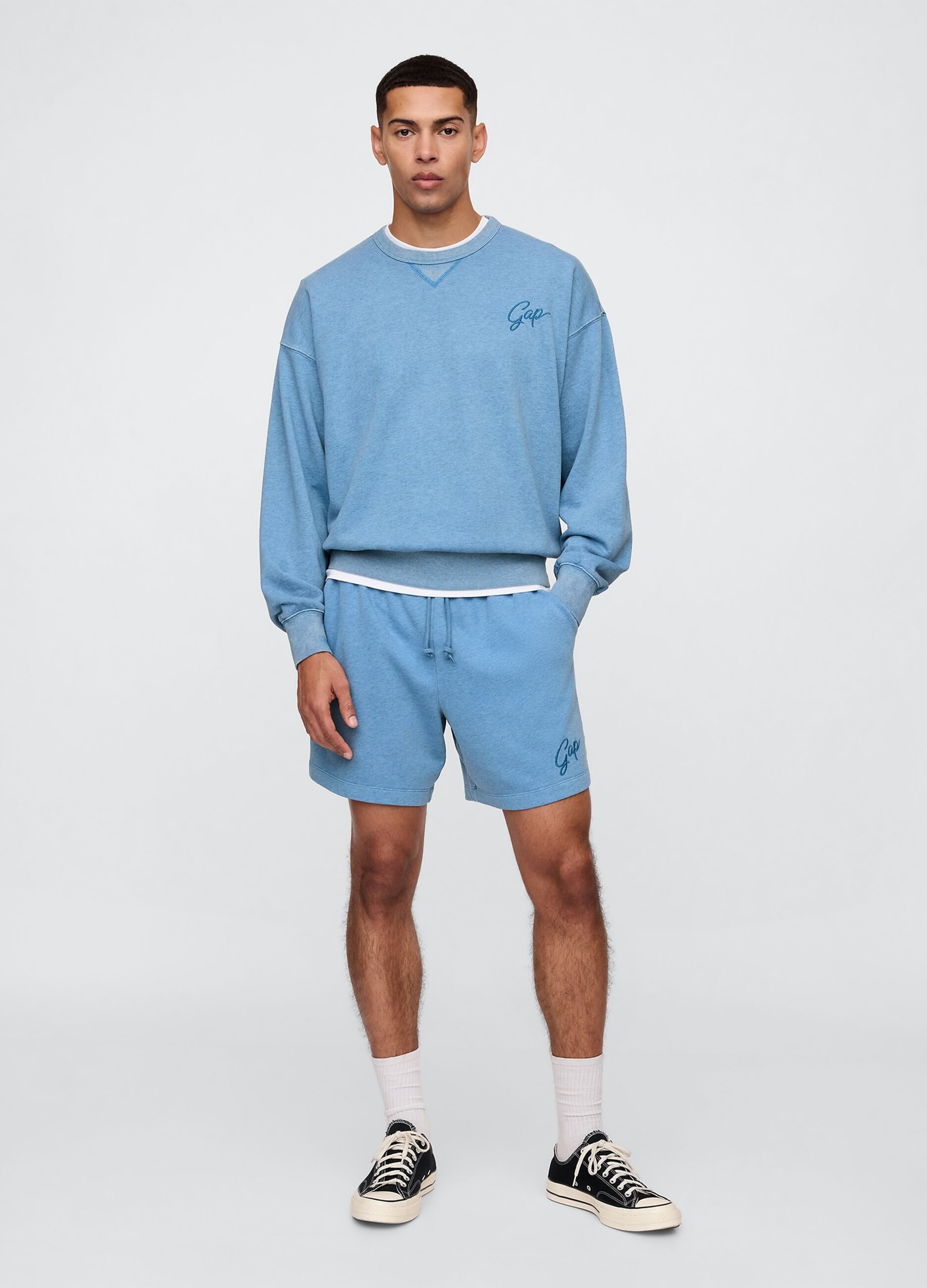 Shorts blu azzurro Gap in misto cotone