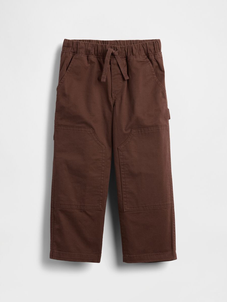 Brown Stretch Trousers for Boys Baby Boy_0