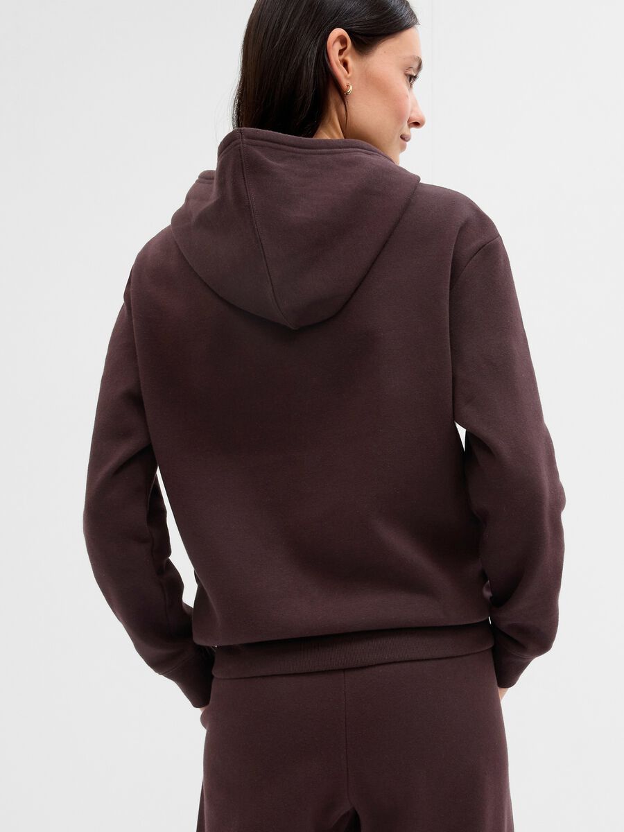 Sweatshirt with hood and logo embroidery Woman_1