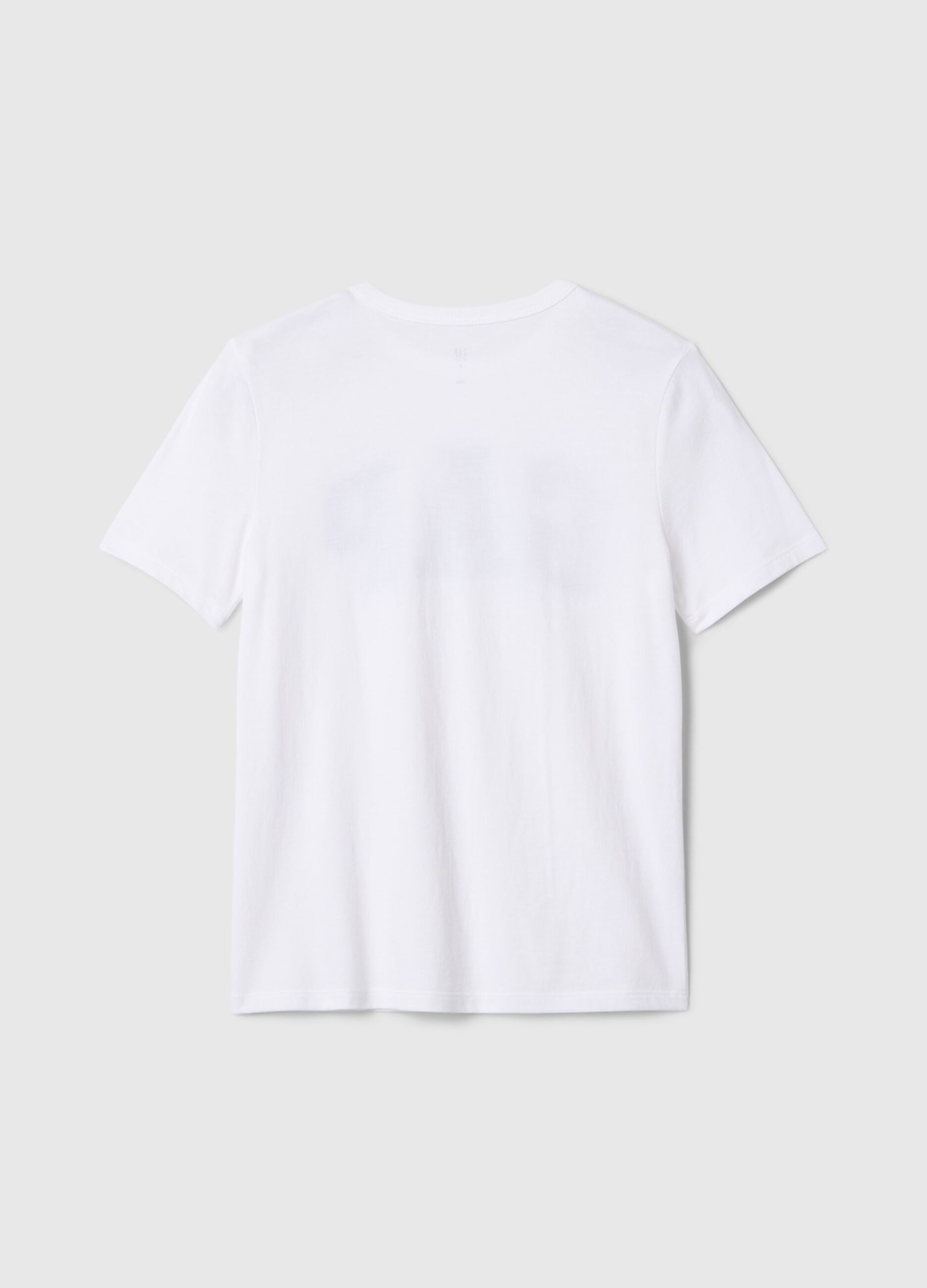 T-shirt bianca a maniche corte con logo GAP_1