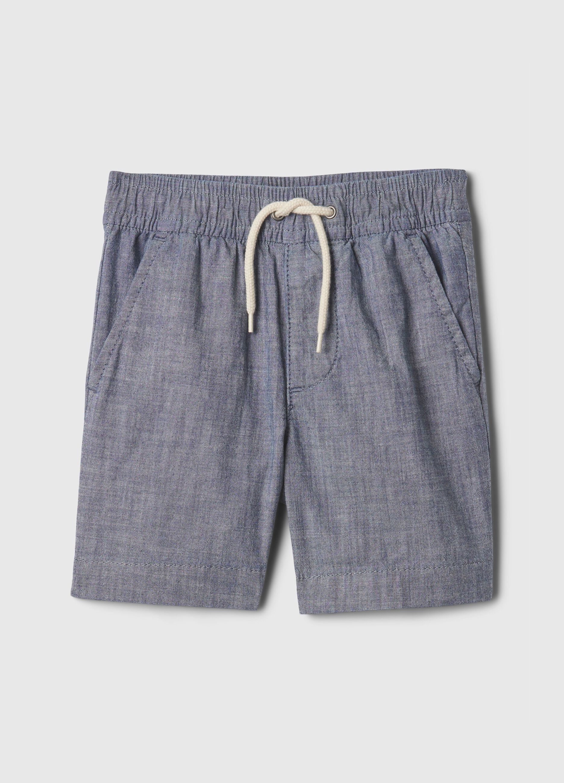 Bermuda in tela con coulisse