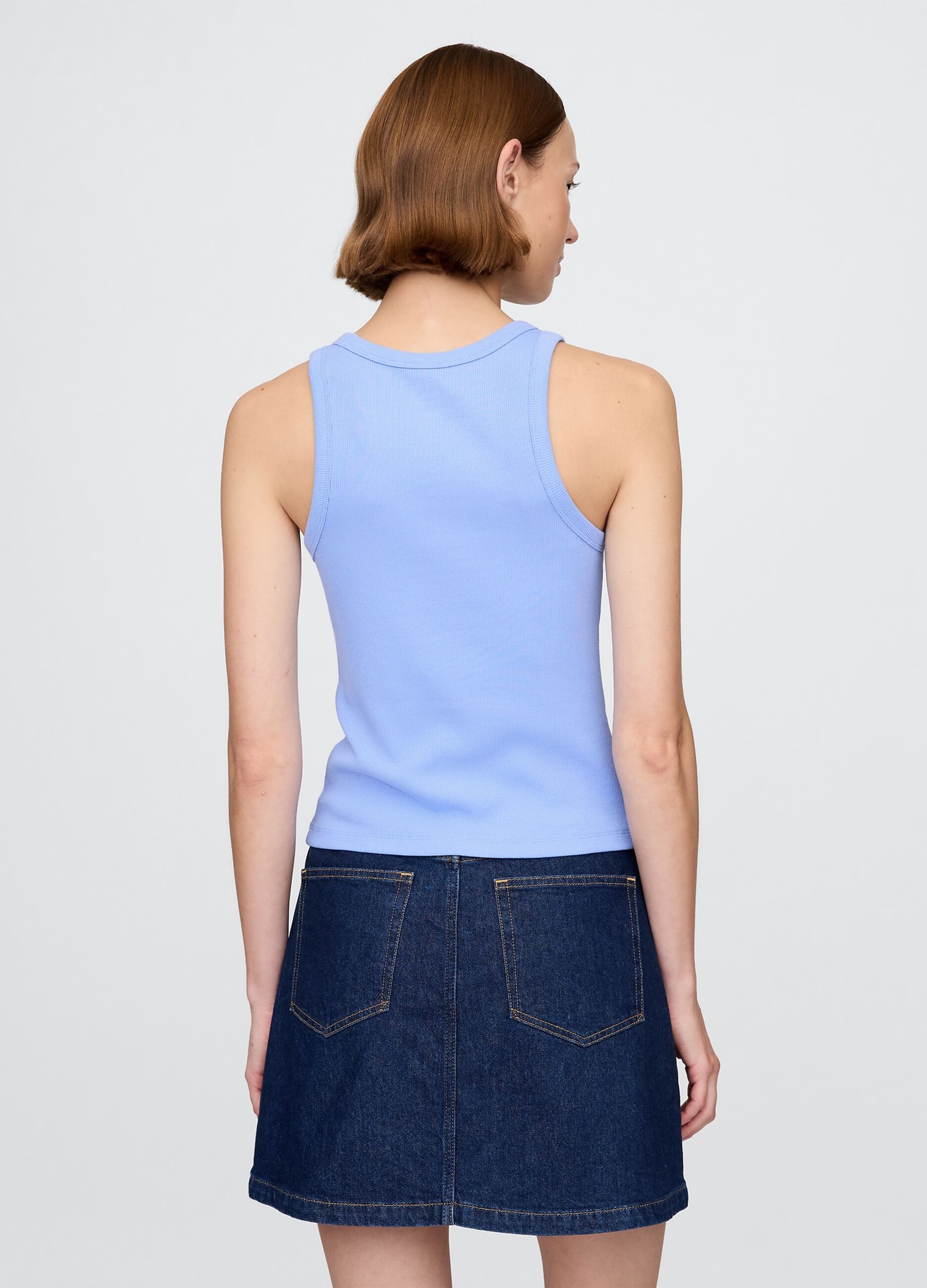 Top senza maniche azzurro GAP_2
