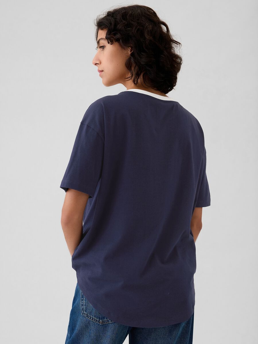 T-shirt in cotone bio stampa logo Athletic Dept. Donna_2