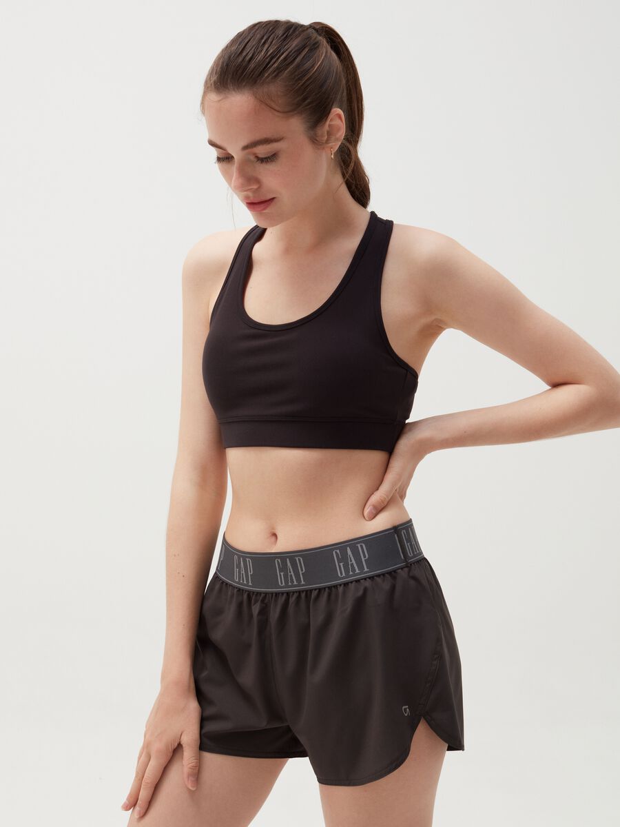 Shorts con logo in vita Donna_0