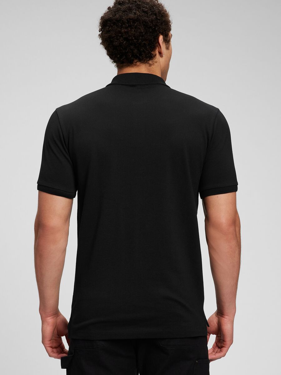 Polo in piquet con ricamo logo Uomo_1