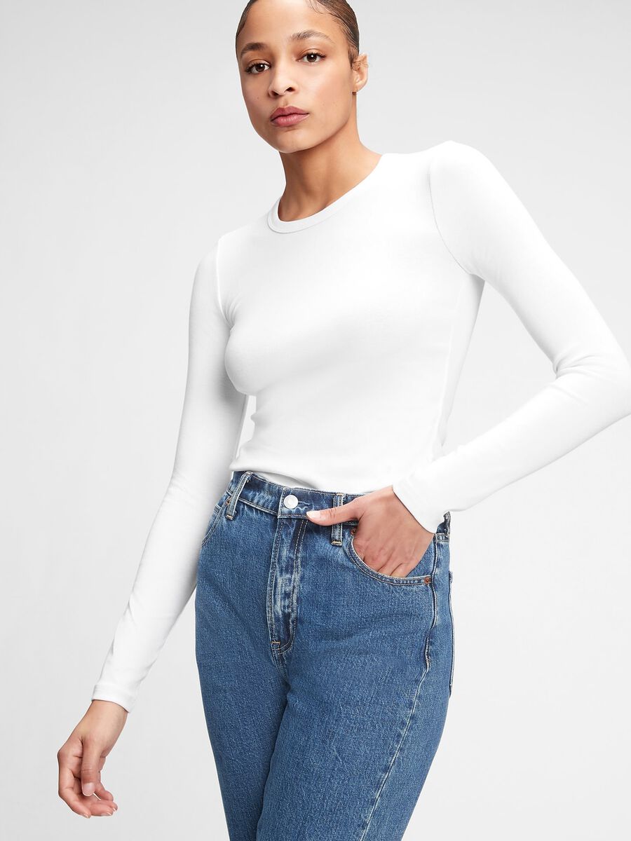 T-shirt in cotone Supima e modal stretch Donna_0