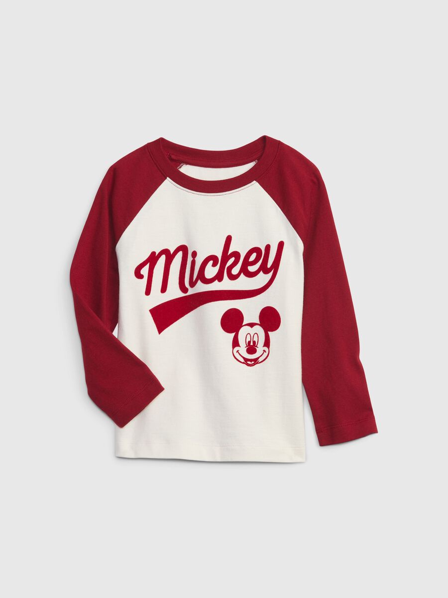 Organic cotton T-shirt with Disney Mickey Mouse print Newborn Boy_0