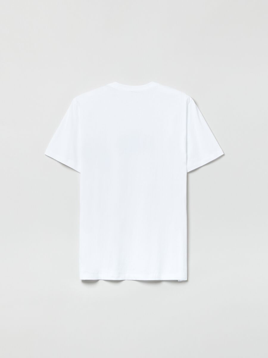T-shirt in cotone con ricamo logo Uomo_1