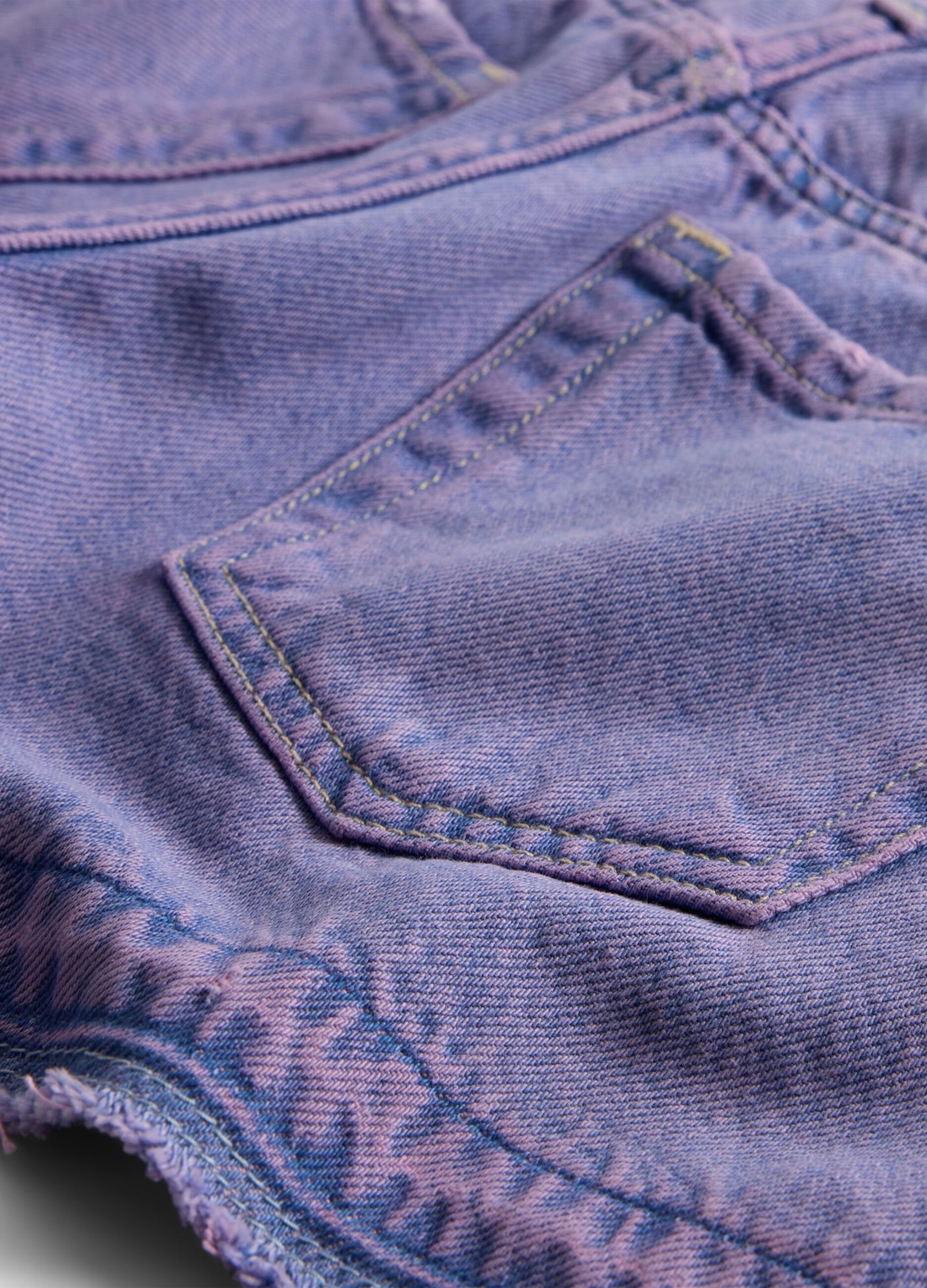 Shorts denim viola per bambina_4