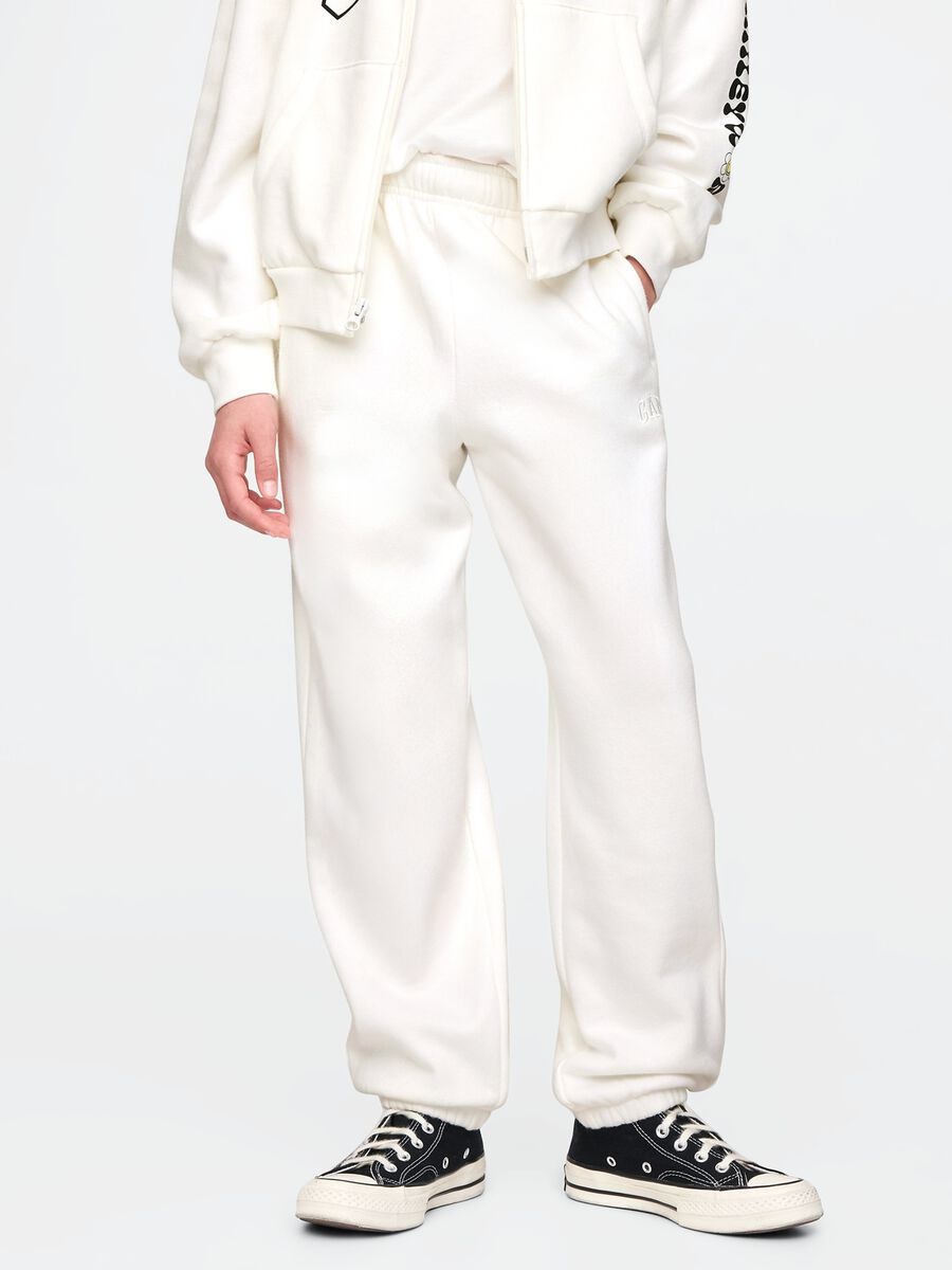White Knitted Trousers Girl_1