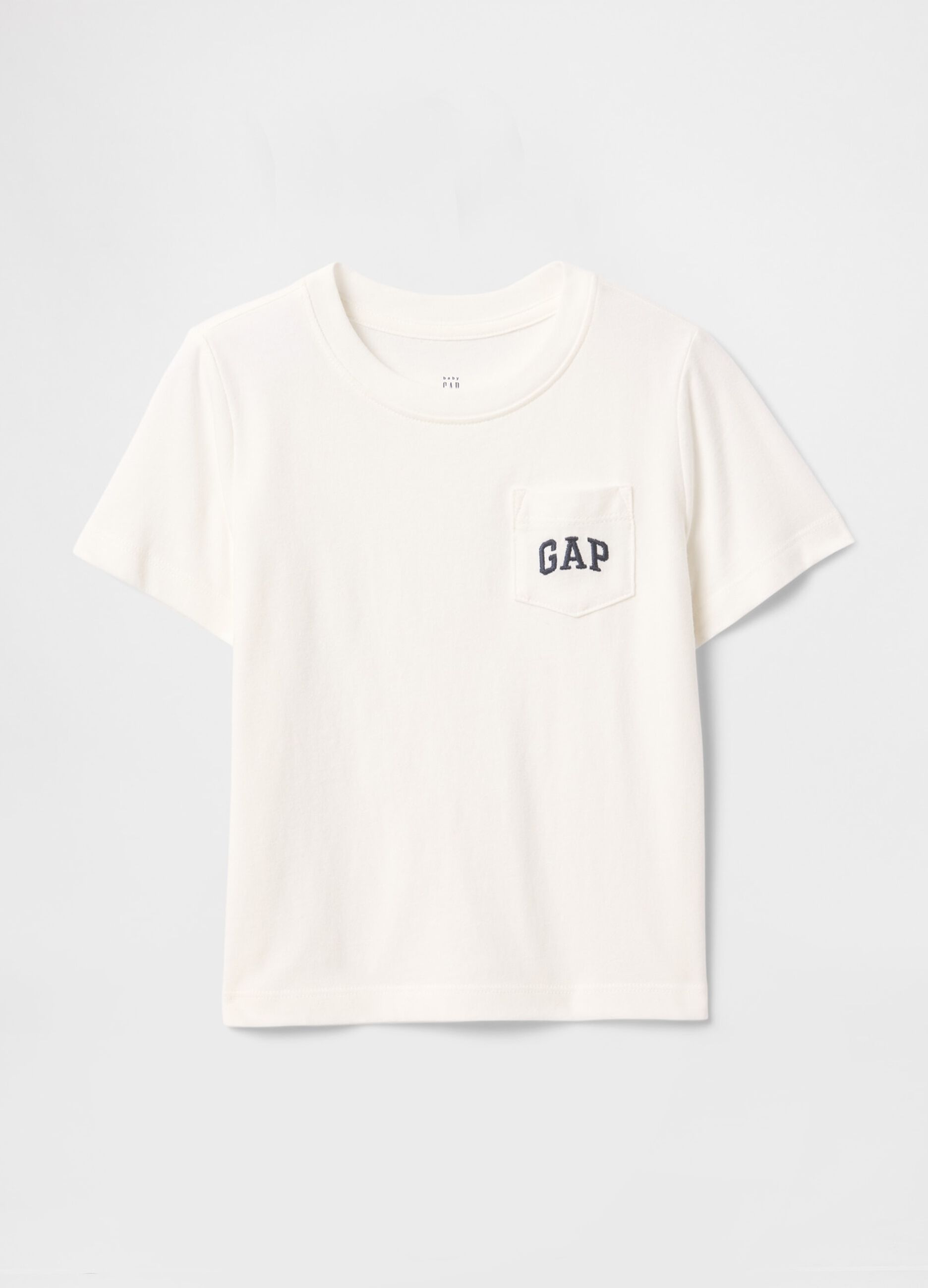 T-shirt bianca a maniche corte con taschino GAP Kids