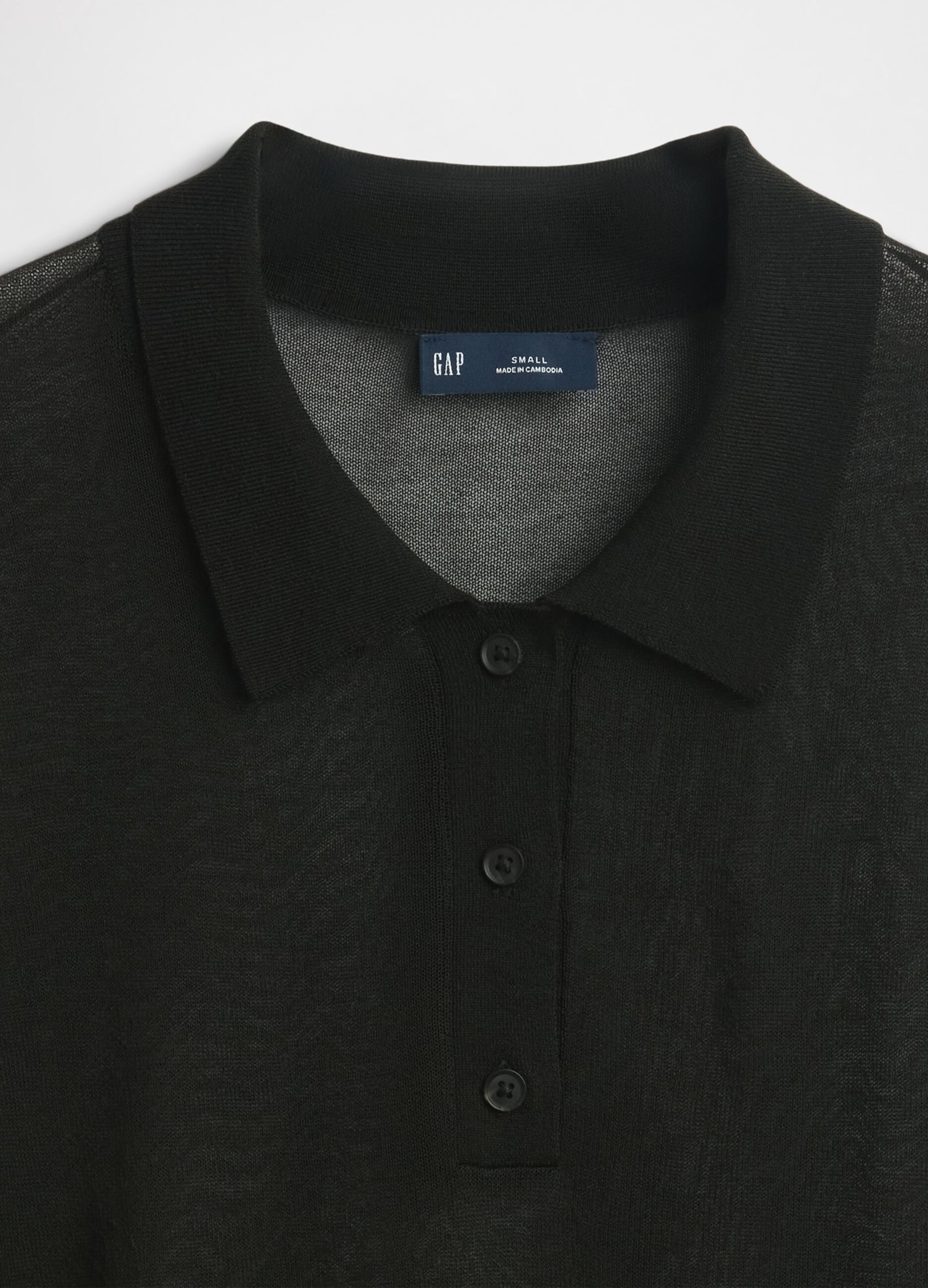 Black Polo in Acrylic Blend