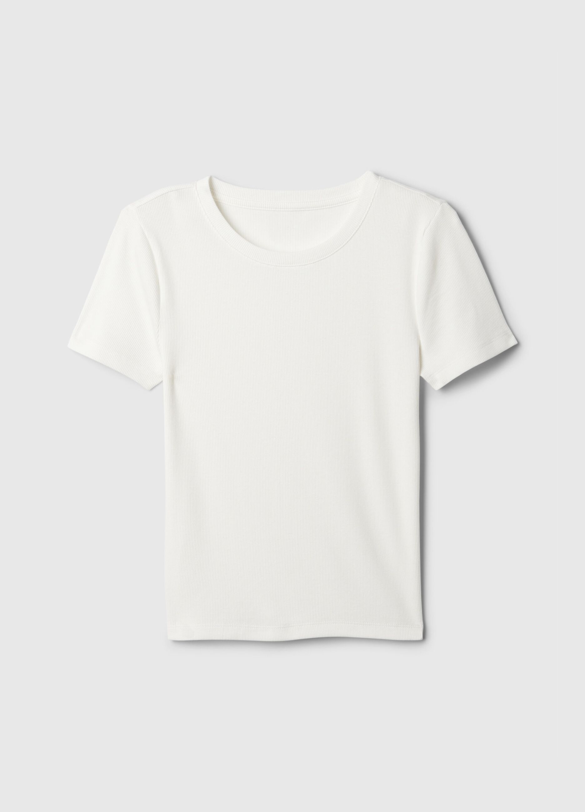 Ribbed T-shirt in stretch modal and cotton_3