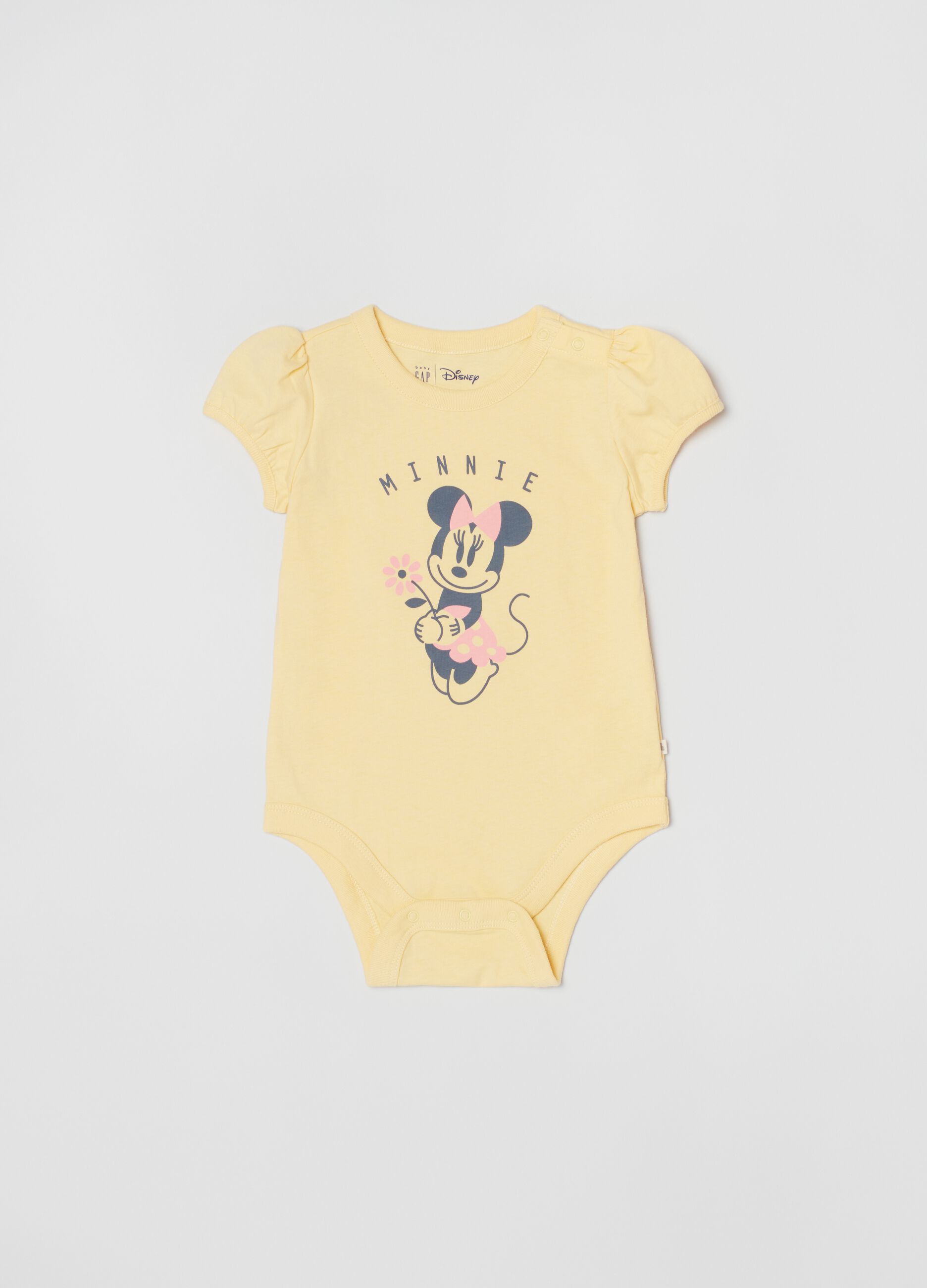 Cotton bodysuit with Disney Minnie Mouse print