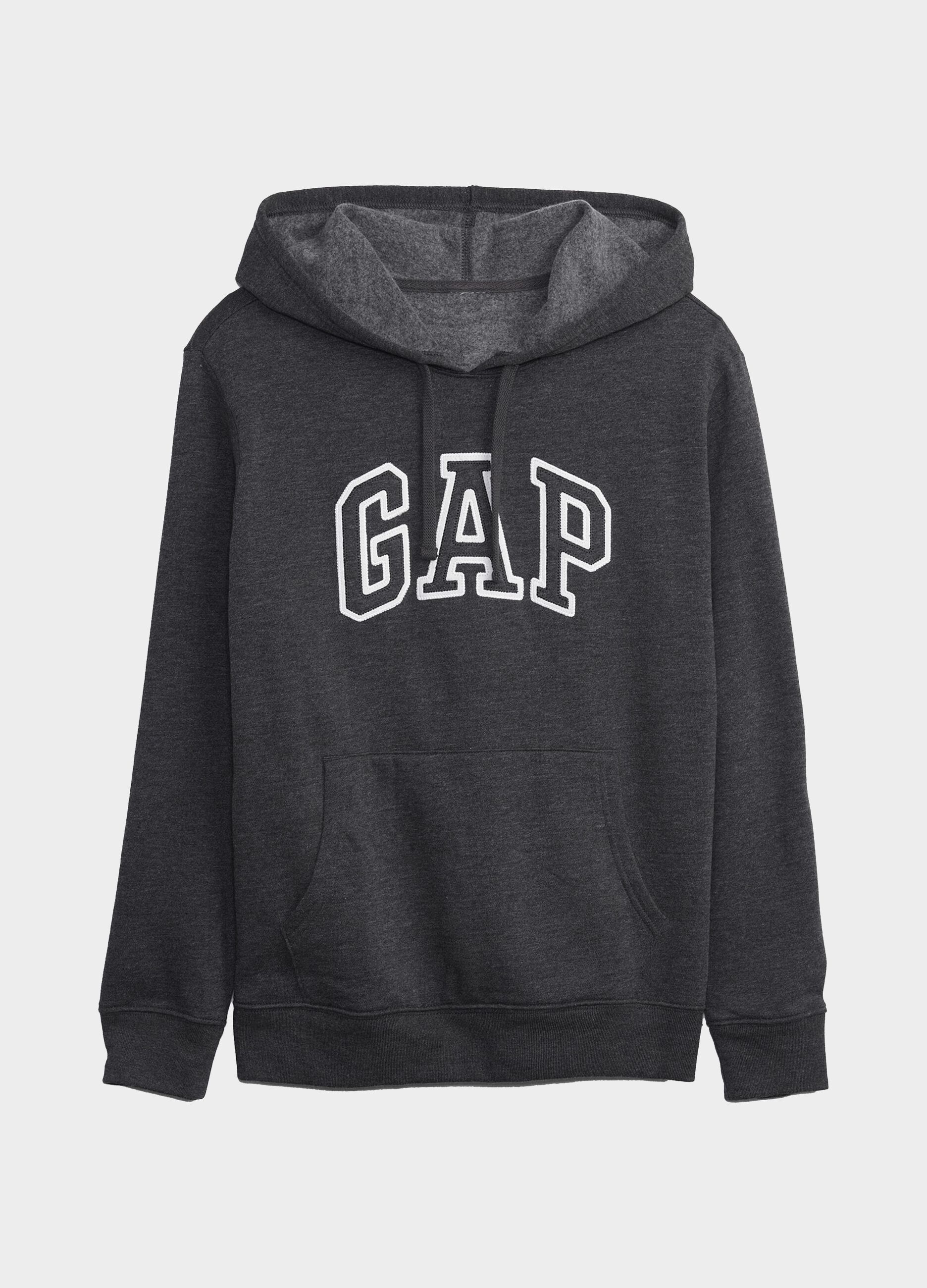 Sweatshirt with hood and logo embroidery