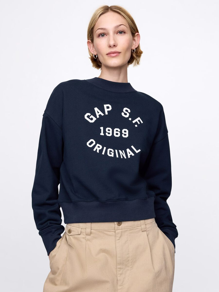 Felpa blu in misto cotone Gap Donna_0