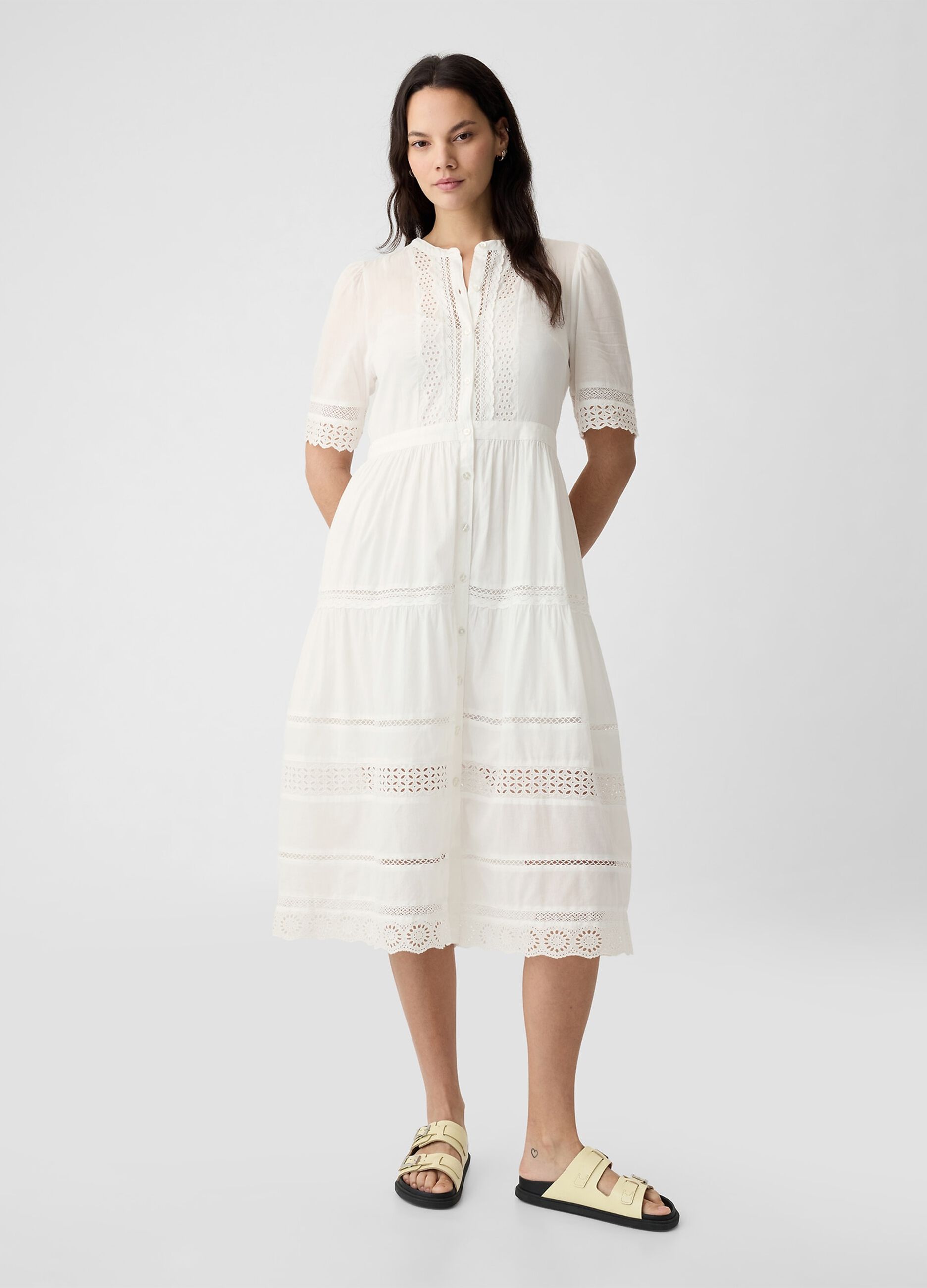 Vestito midi chemisier con pizzo_3
