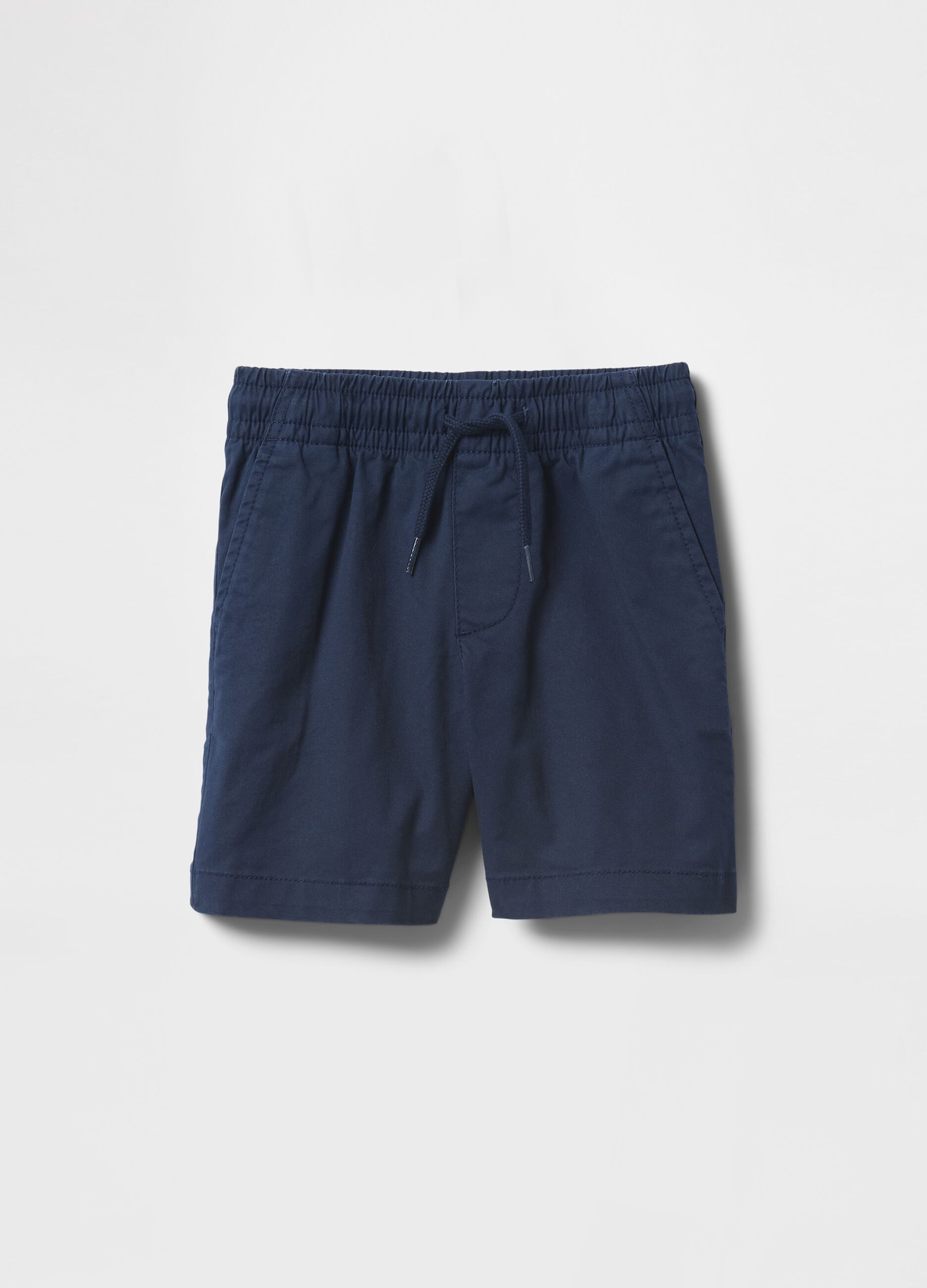 Bermuda in cotone stretch con coulisse