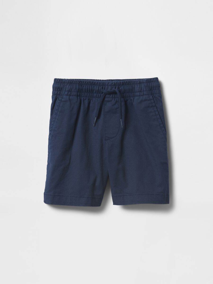 Bermuda in cotone stretch con coulisse Bimbo_0