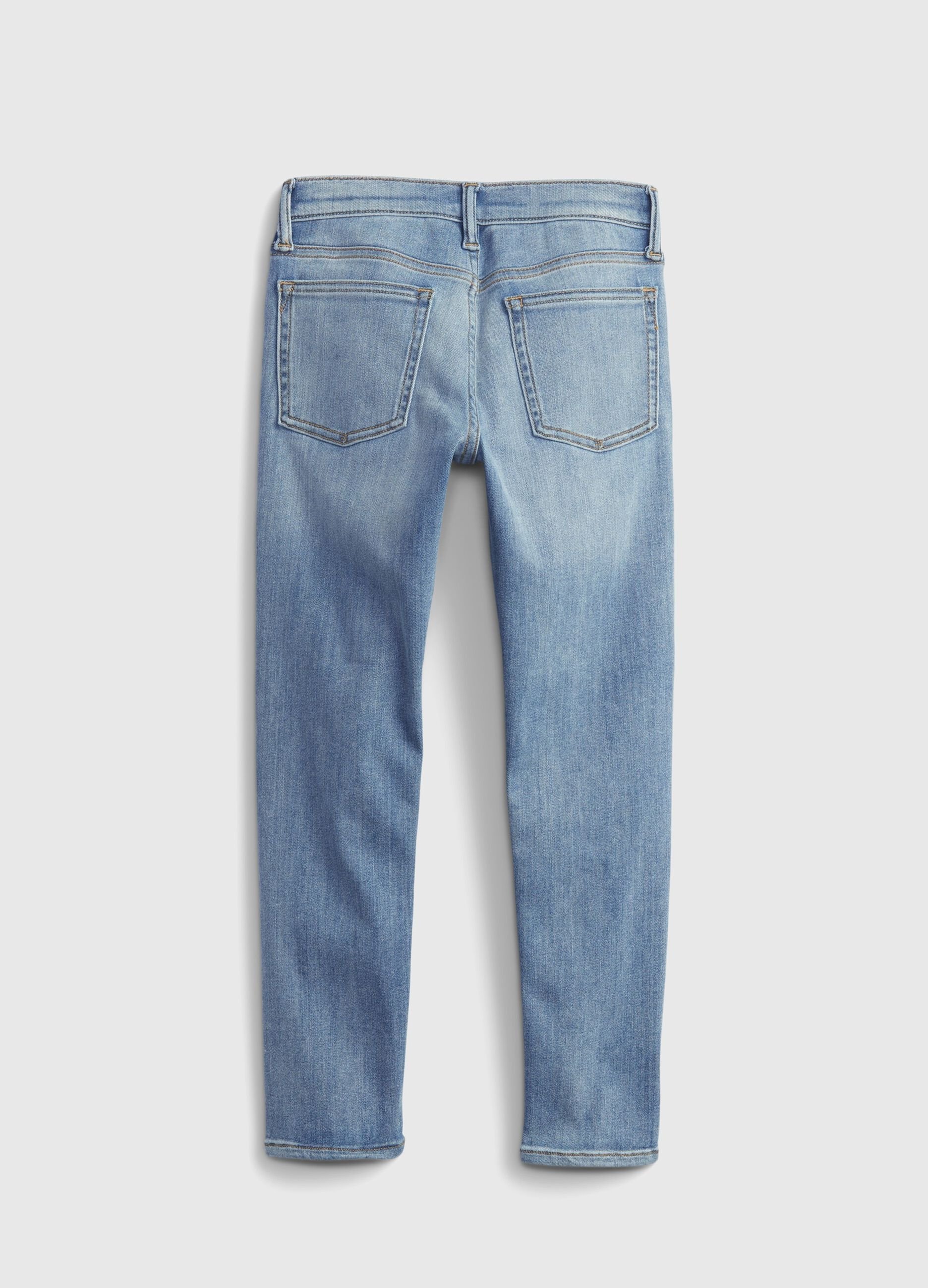 Skinny-fit jeans with fading