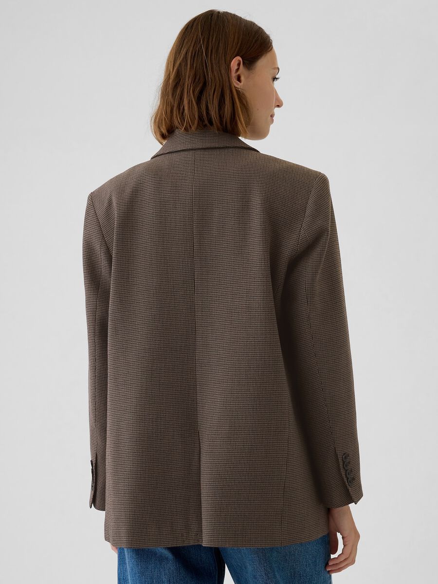 Blazer monopetto in pied de poule Donna_2