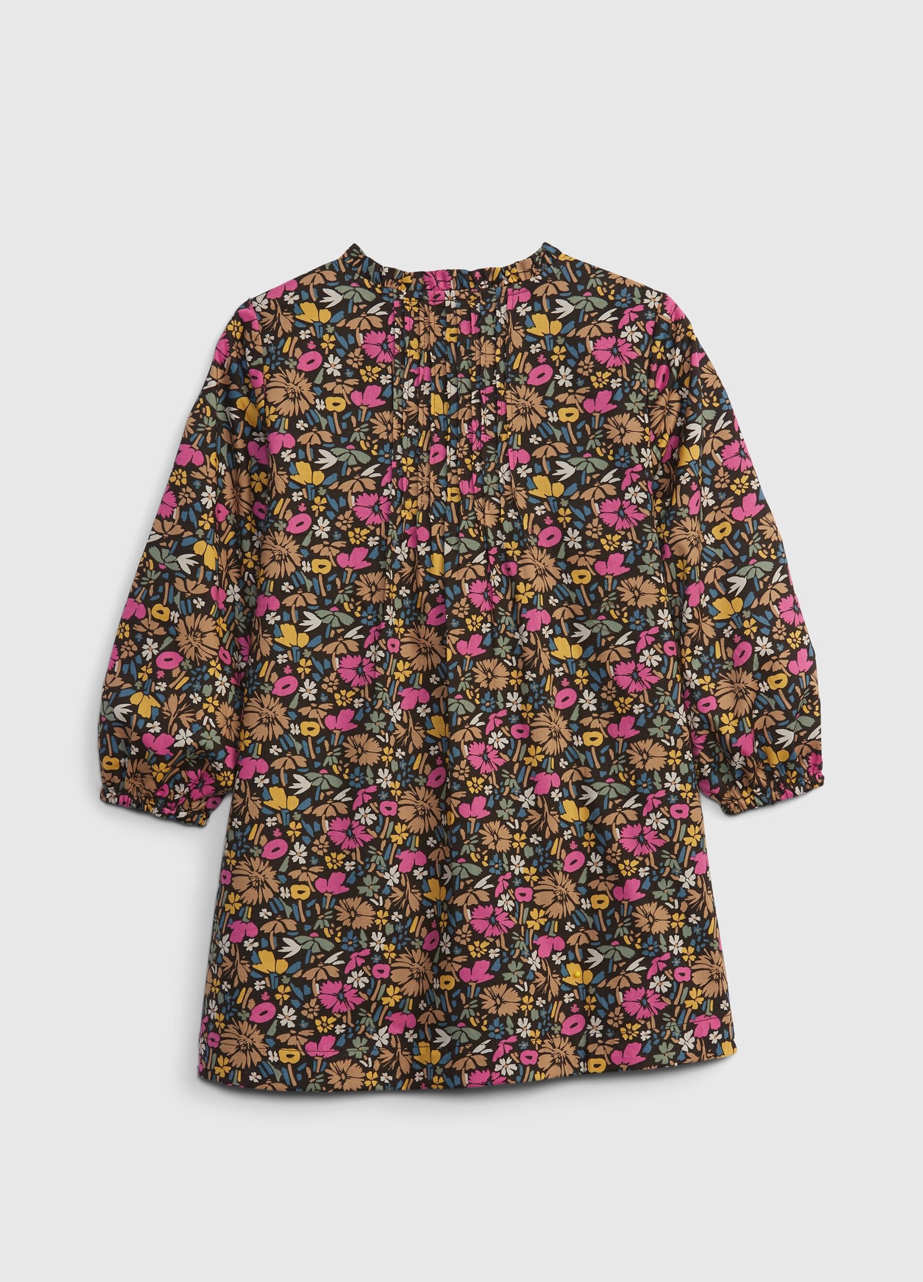 Cotton dress with flower print_1