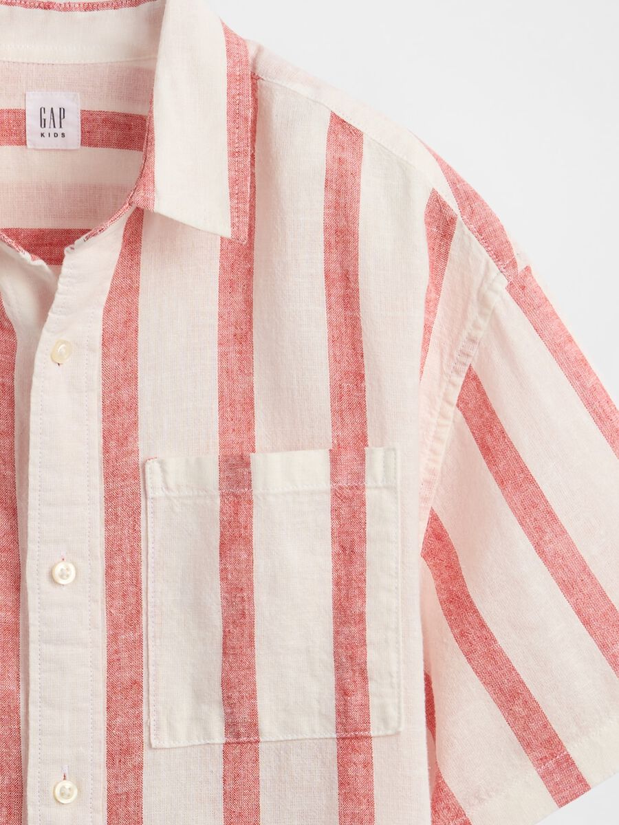 Camicia in lino e cotone Bambino_4