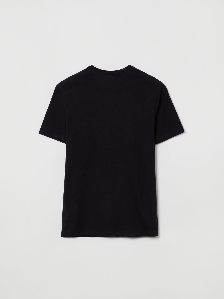 Cotton T-shirt with logo print Man_1