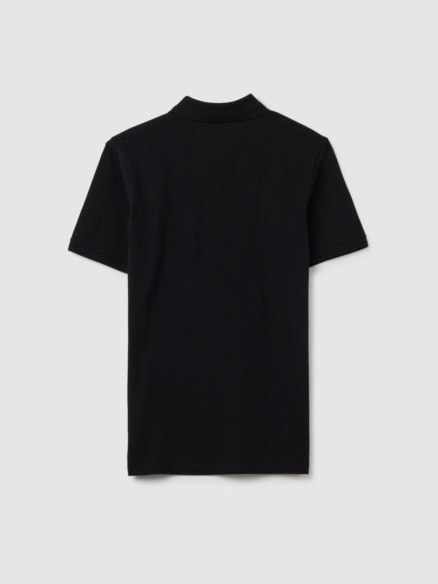 Polo in piquet con logo Uomo_2