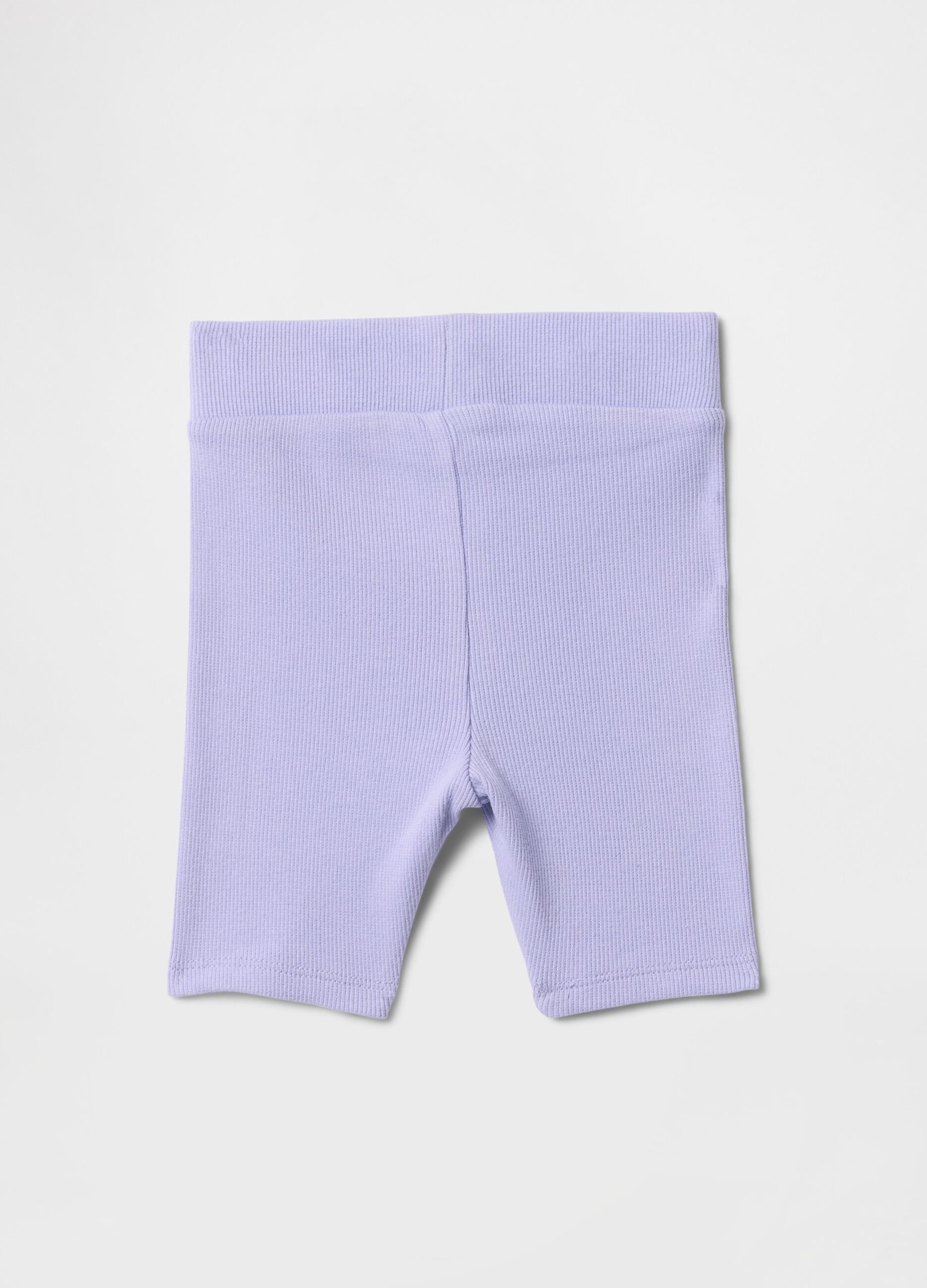 Pantaloncini corti viola a costine