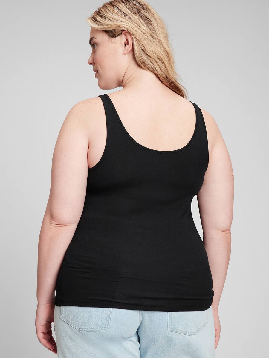 Bipack tank top in cotone stretch Donna_4