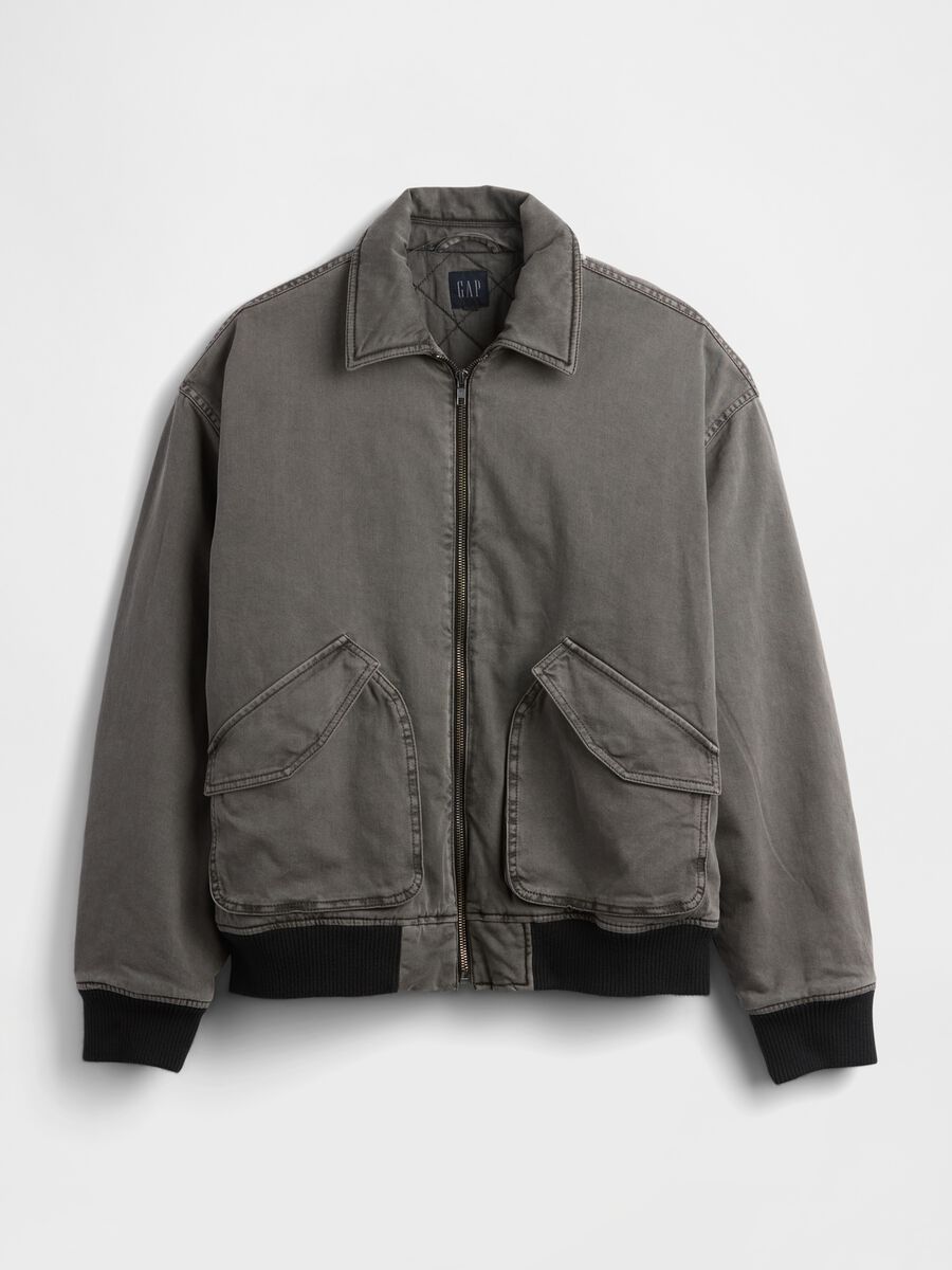 Grey Cotton Jacket Man_4