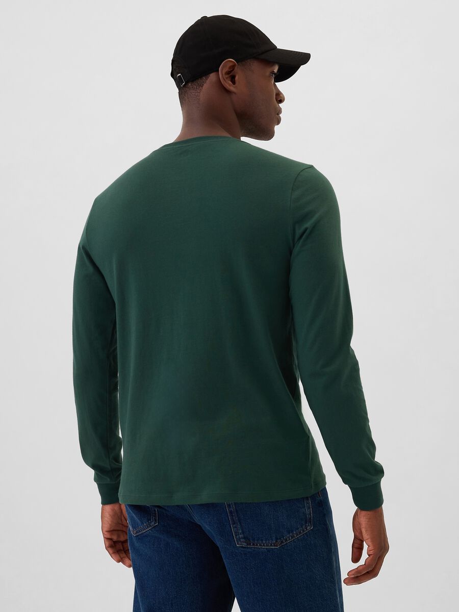 T-shirt a maniche lunghe in cotone Uomo_2