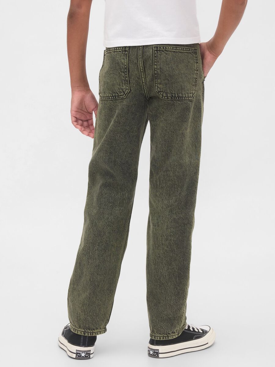 Pantaloni verde in denim per bambino Bambino_2